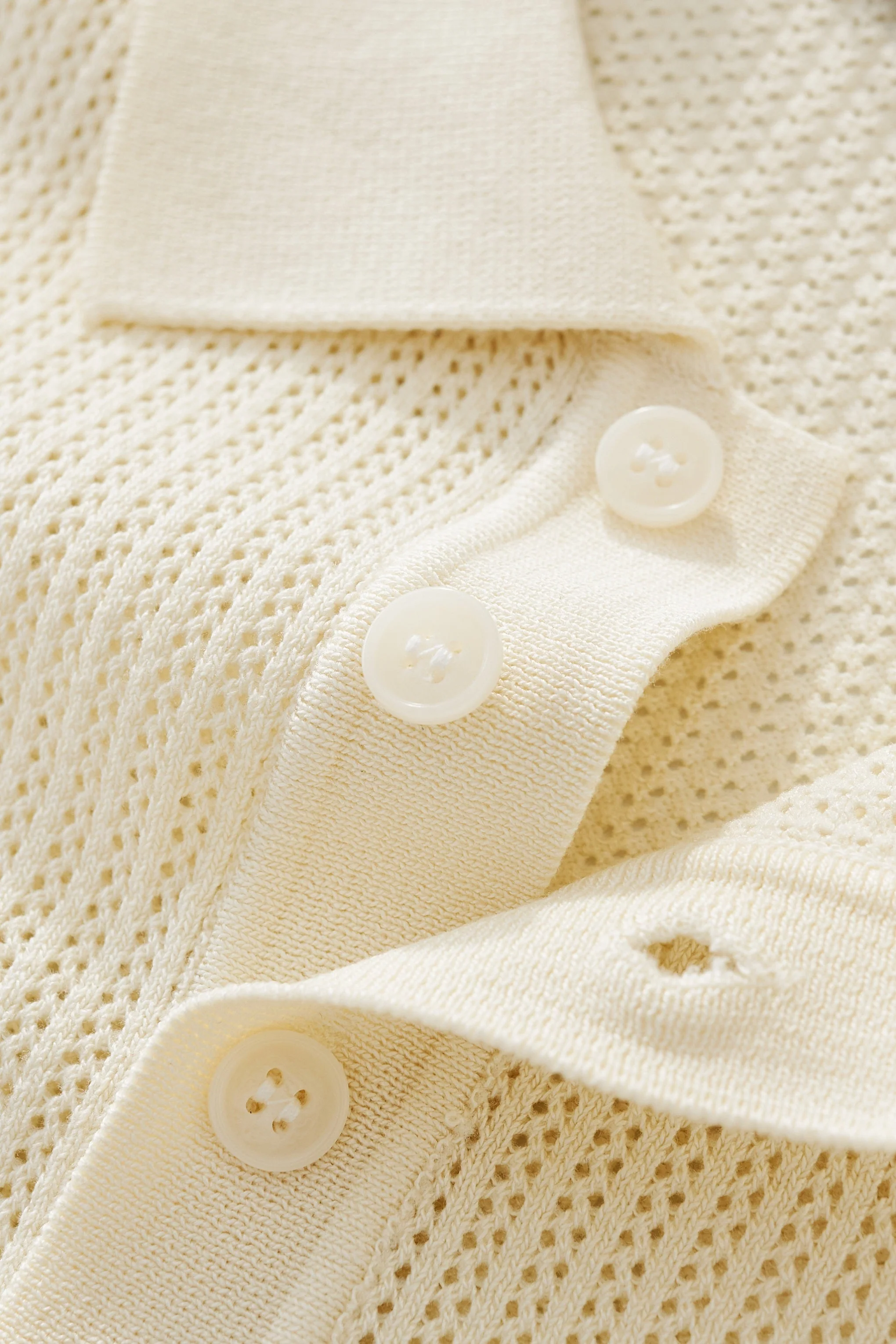 AirFlex Mesh Knit Polo IVORY - Image 4
