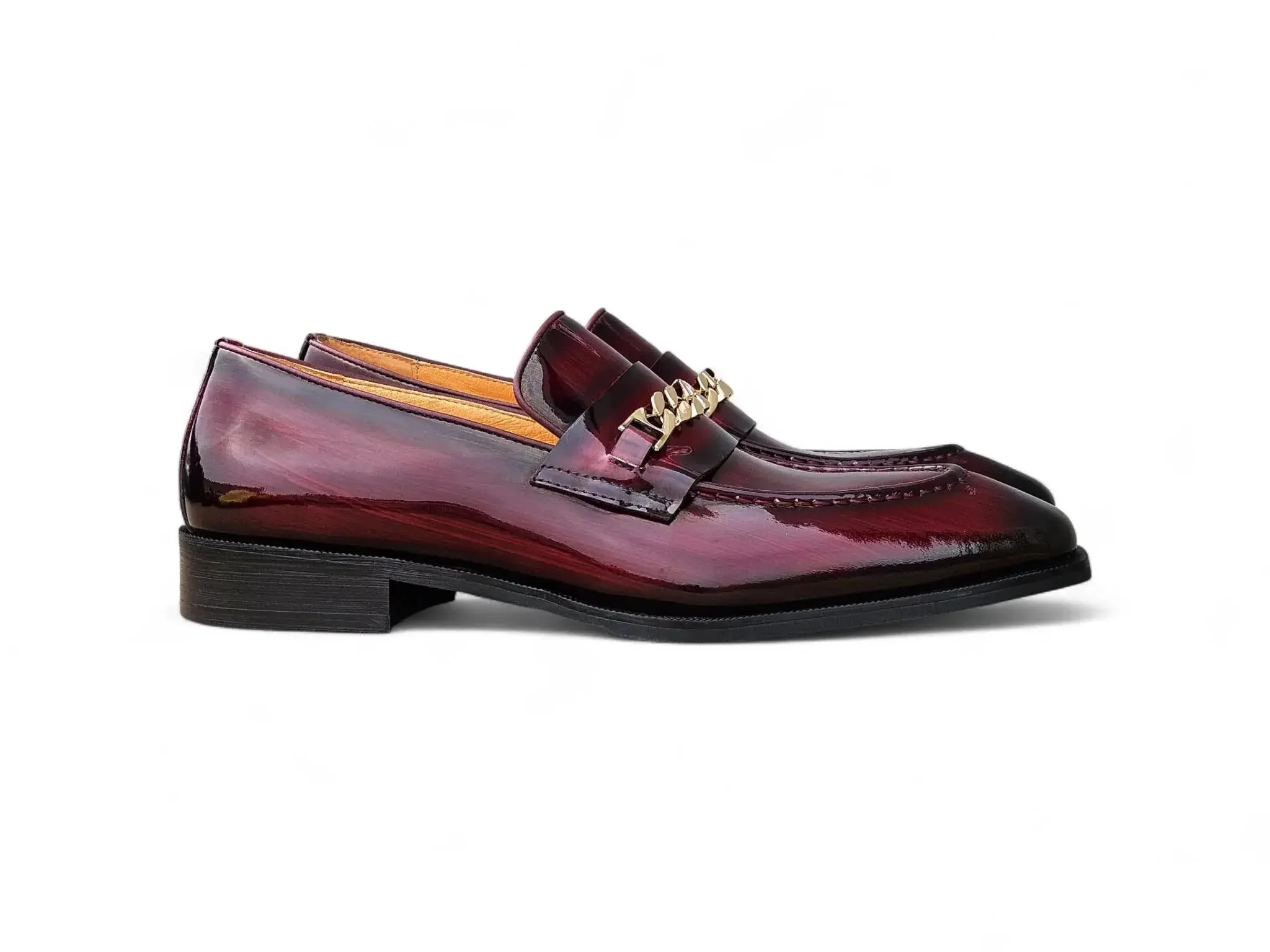 Amber Patent Leather Chain Loafer - Image 7