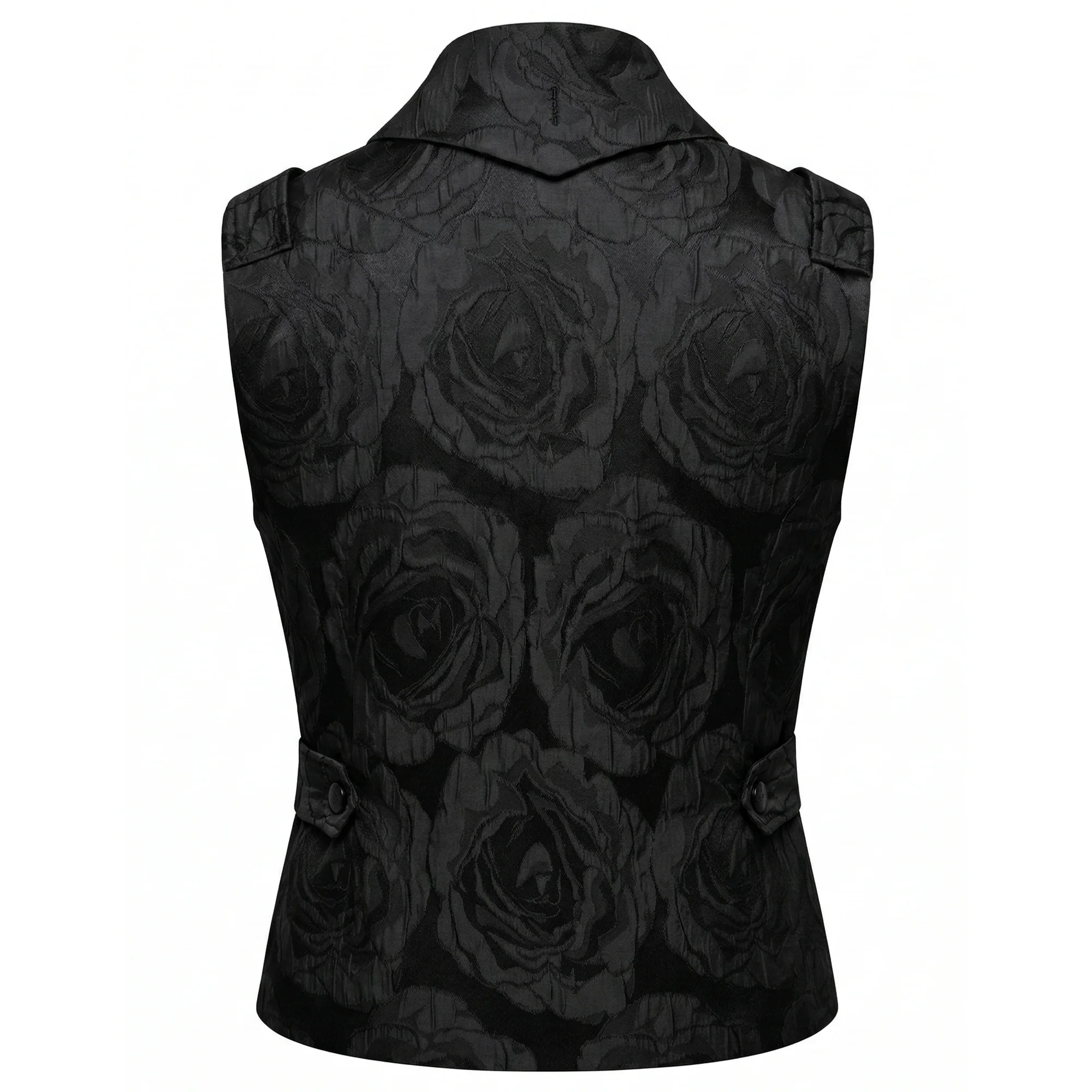 Angelino Black Garden Jacquard Vest - Image 2