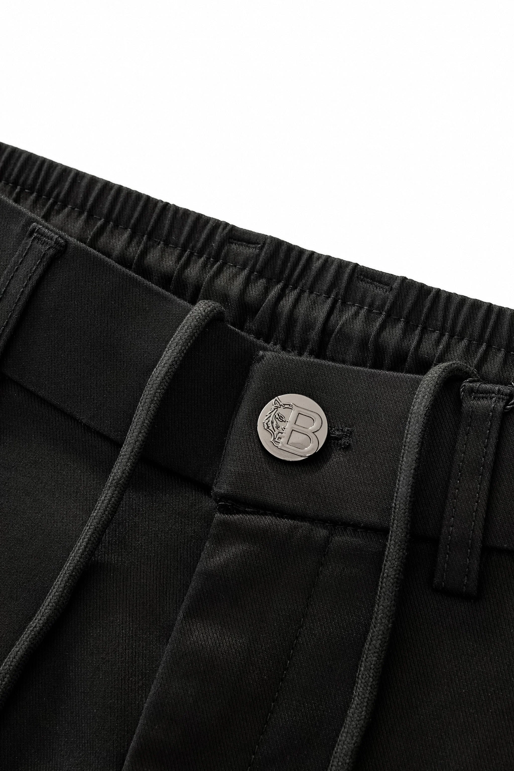 Apex Drawstring Stretch Pants BLACK - Image 3