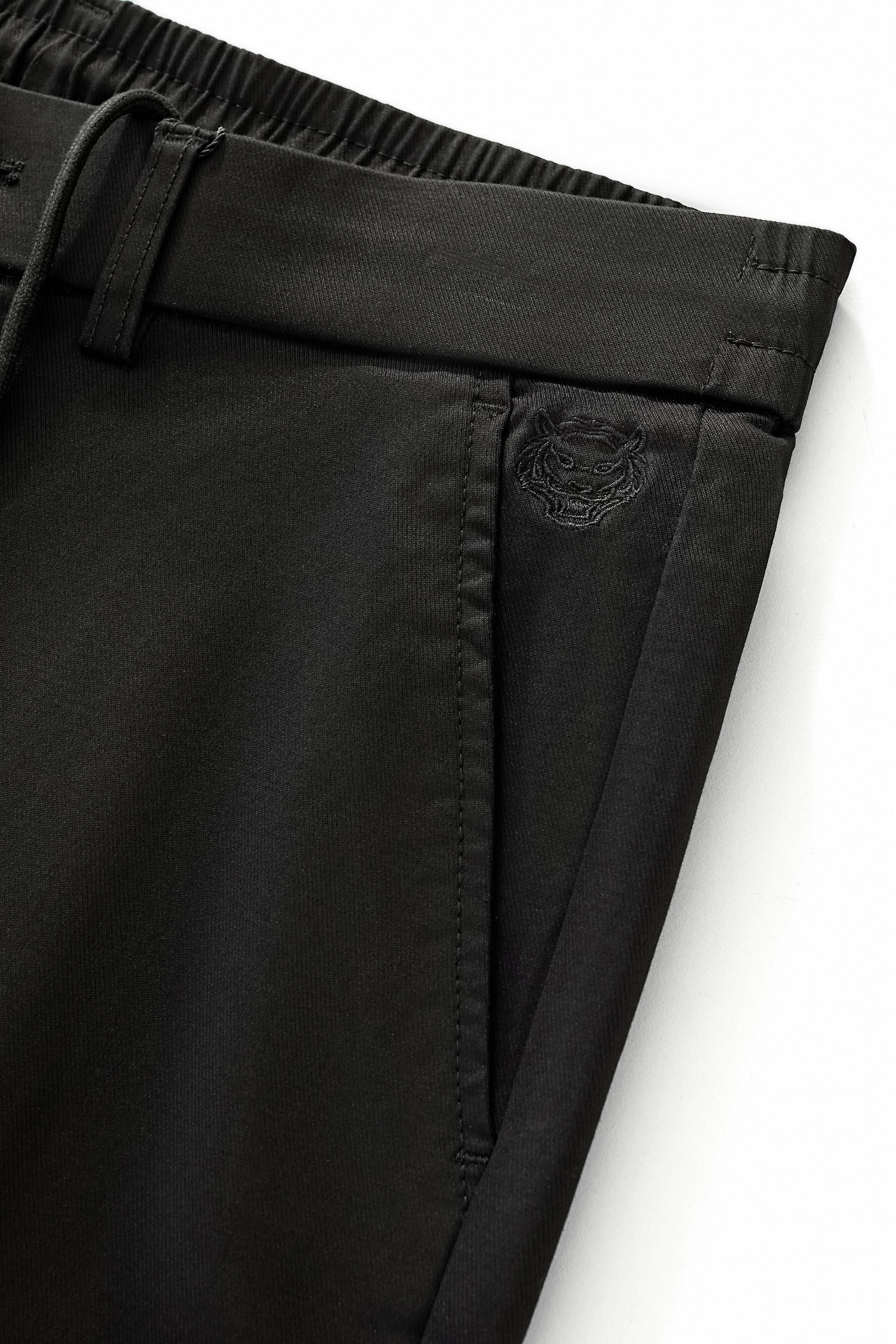 Apex Drawstring Stretch Pants BLACK - Image 4