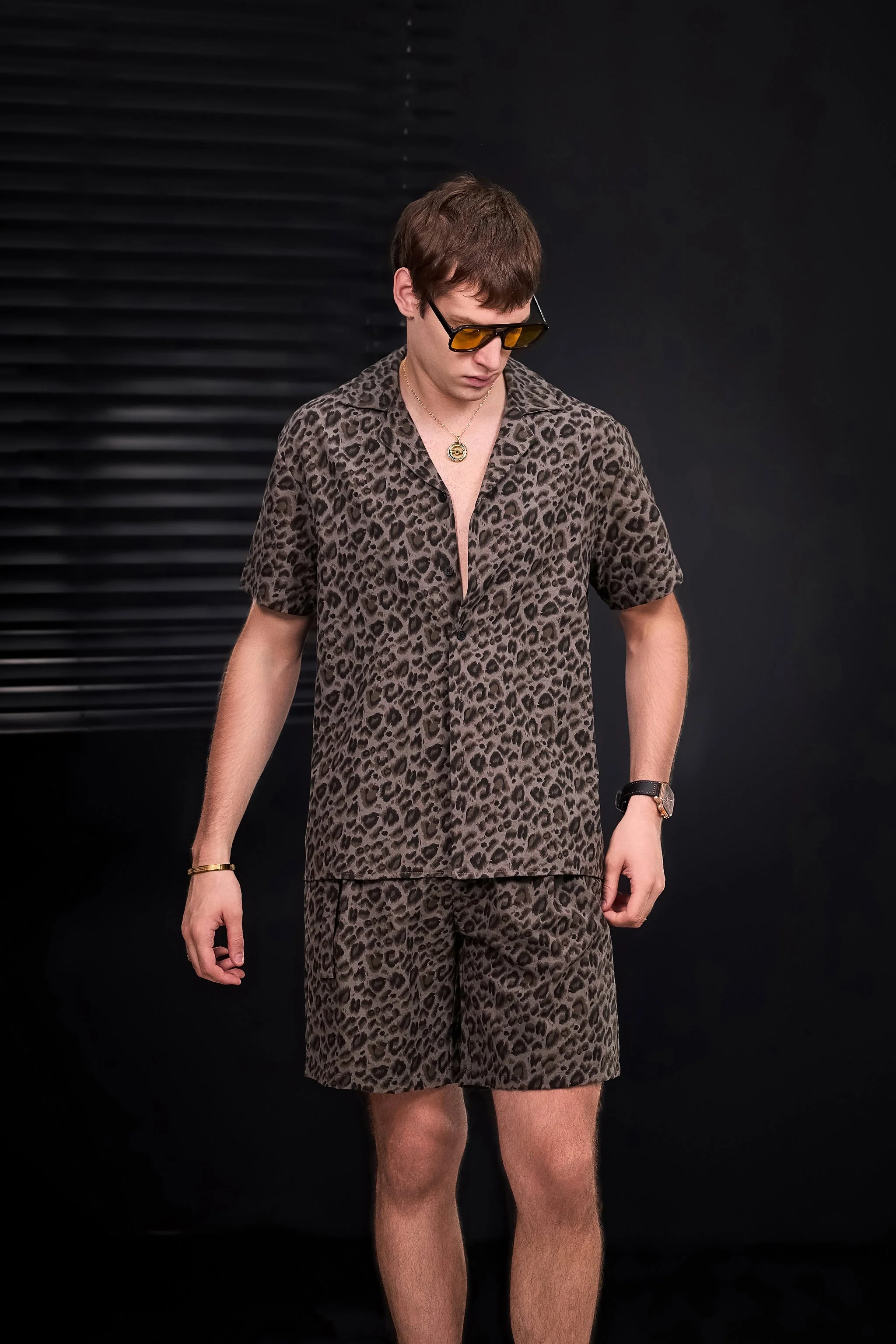 Arden Camp Collar Shirt GREY - Image 11