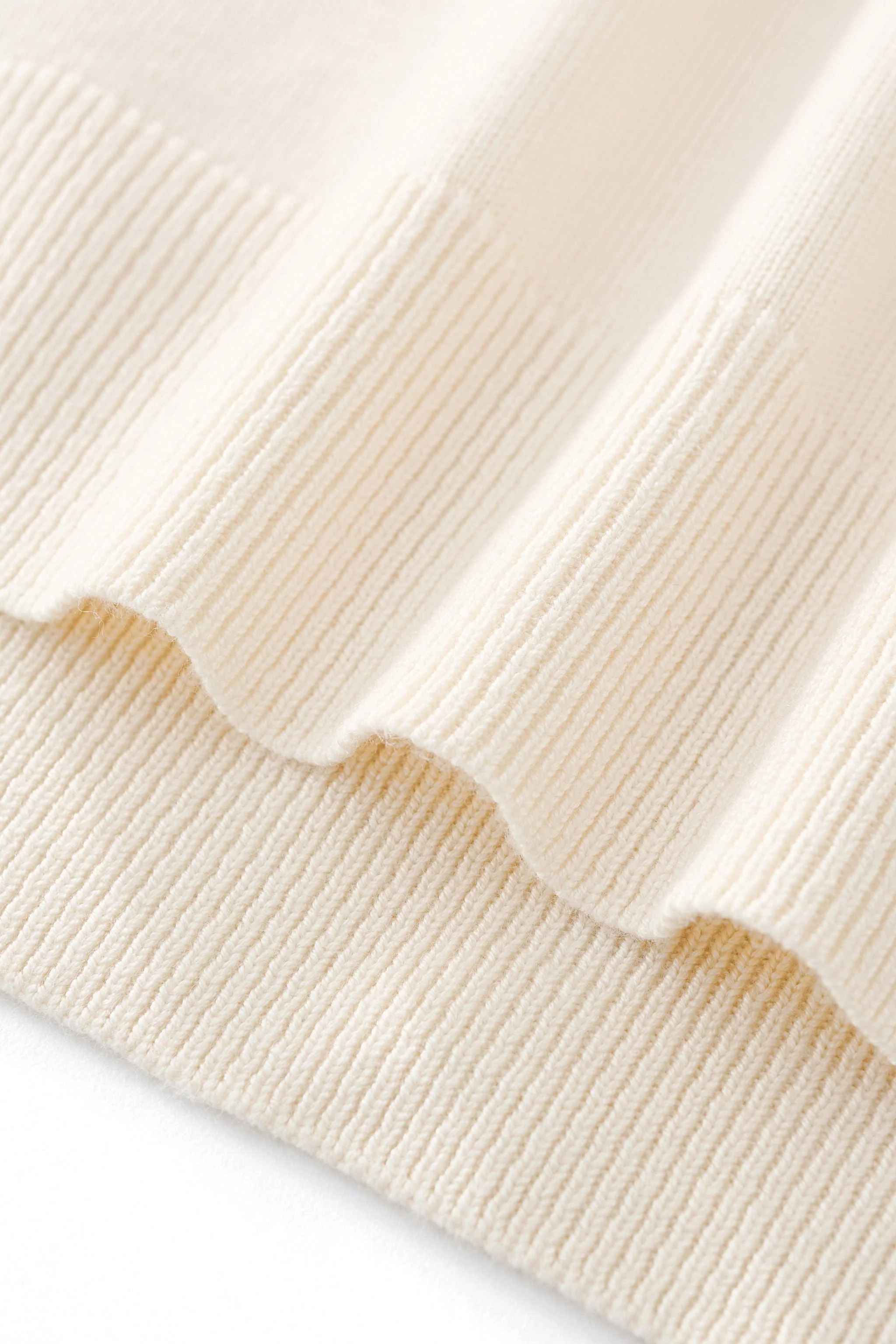 Axis Contrast Stitch Knit LS IVORY - Image 8