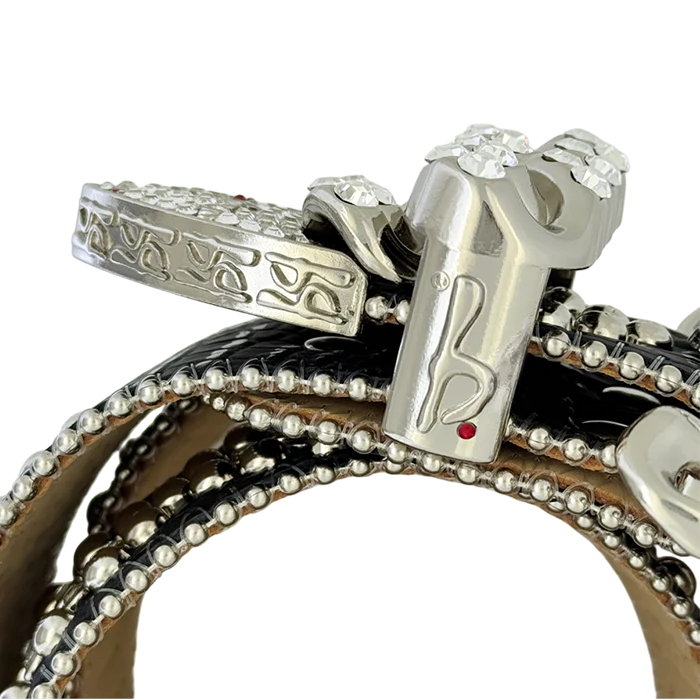 b.b. Curb Chain Helix – Black/Clear Crystal Belt - Image 5