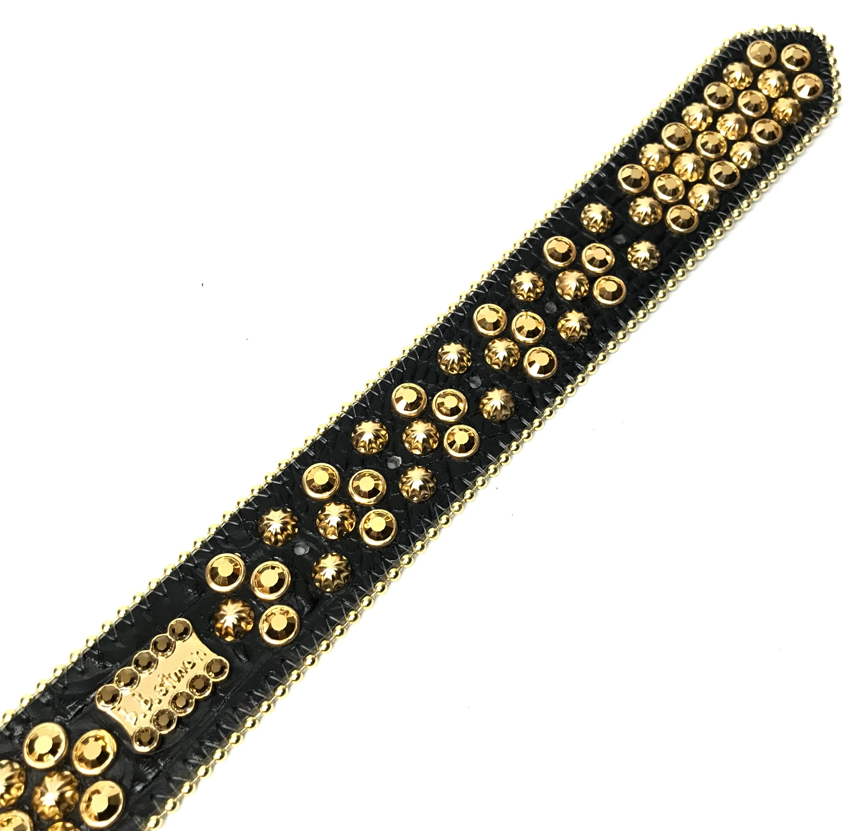 b.b. Simon '8 Ball' black & gold Crystal Belt - Image 4