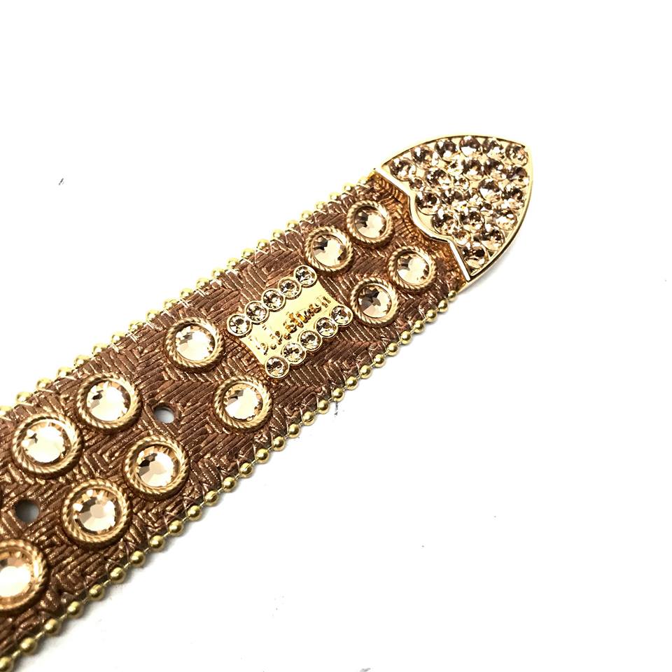 b.b. Simon Big Block Gold Crystal Belt - Image 4