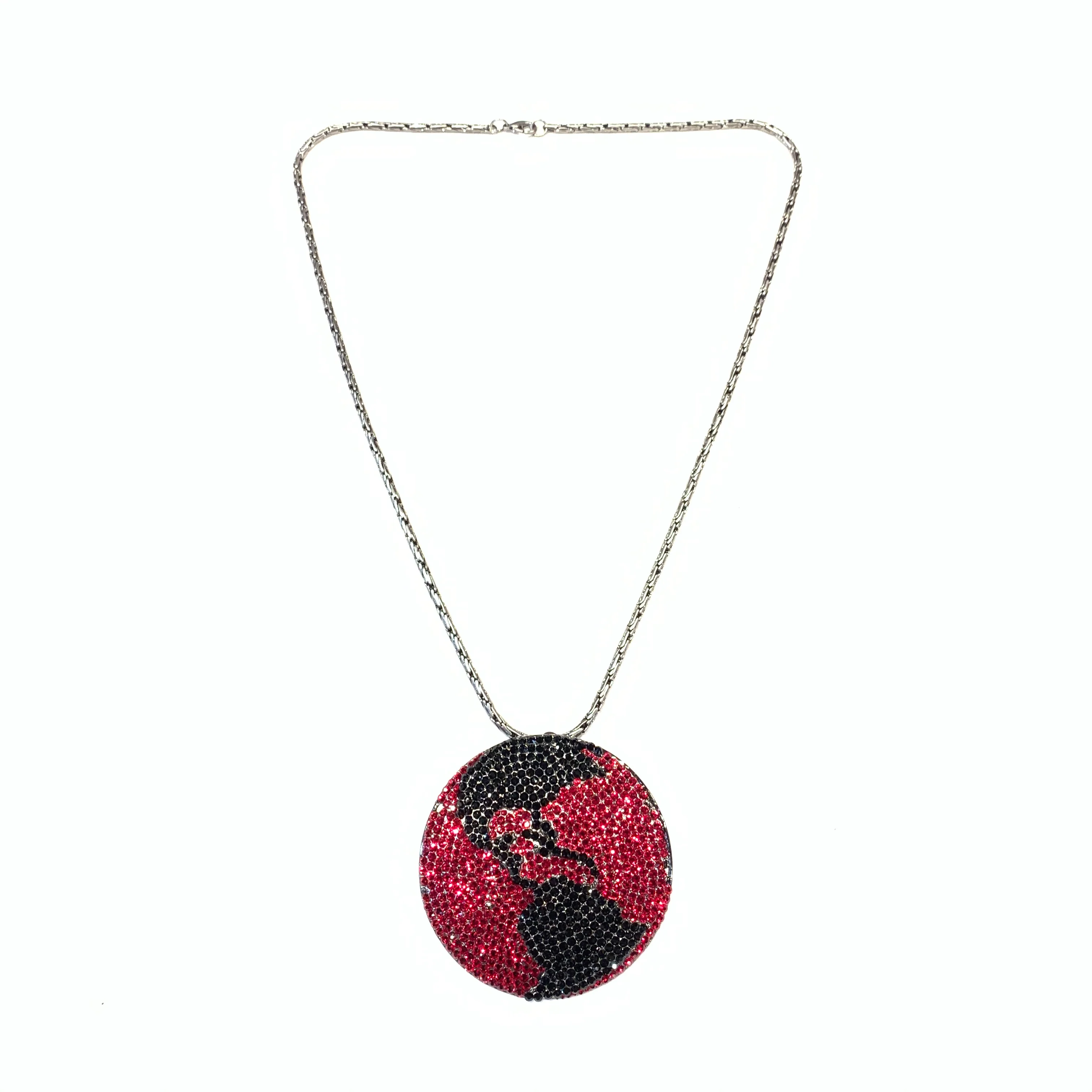 b.b. Simon Black & Red Globe Fully Loaded Crystal Necklace - Image 6