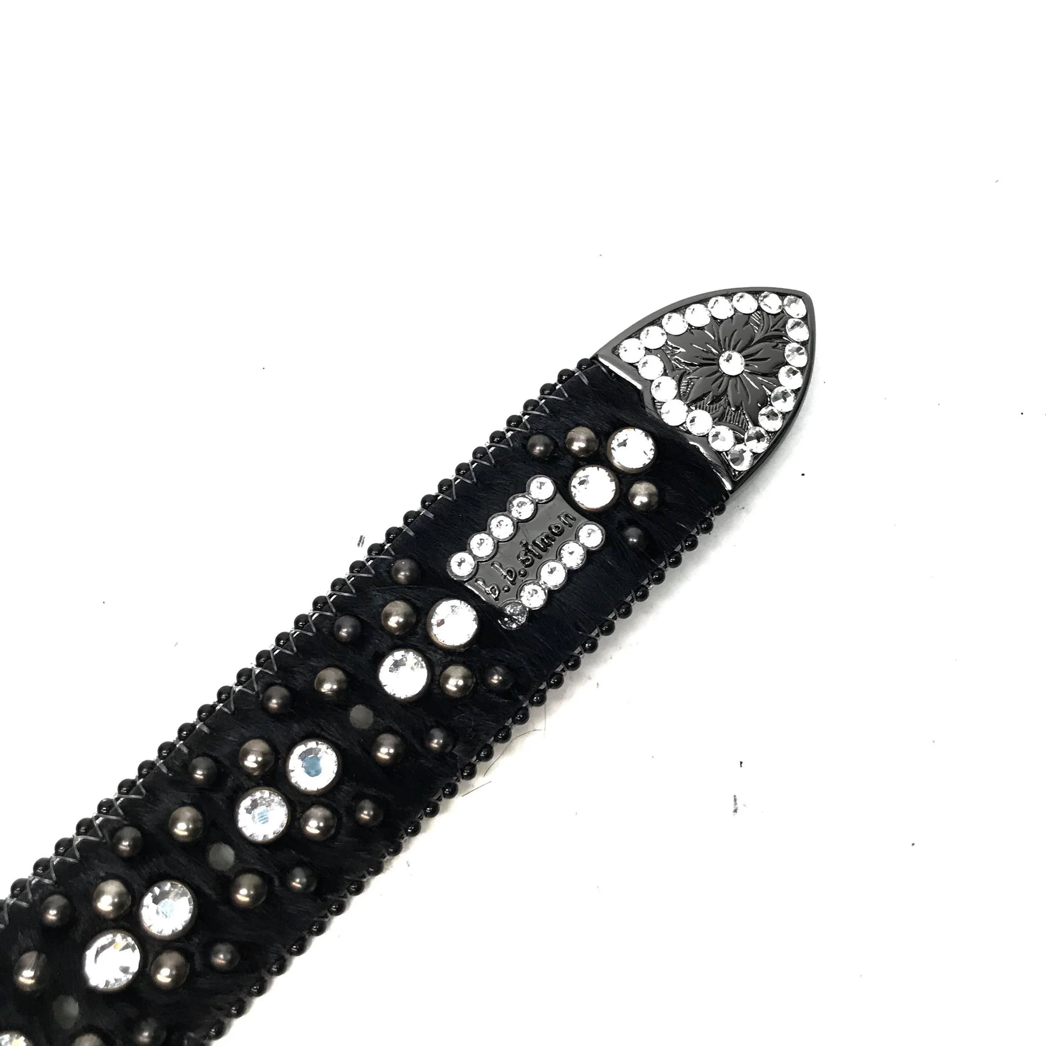 b.b. Simon 'Black Skull' Pony Fully Loaded Crystal Belt - Image 3