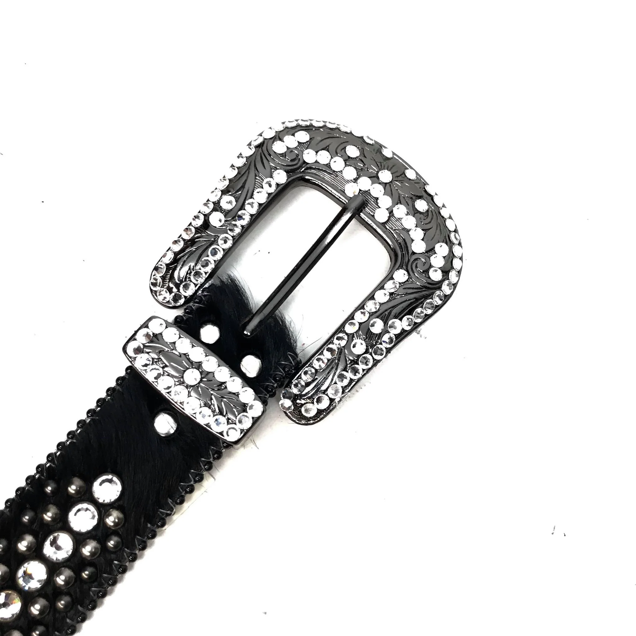 b.b. Simon 'Black Skull' Pony Fully Loaded Crystal Belt - Image 4