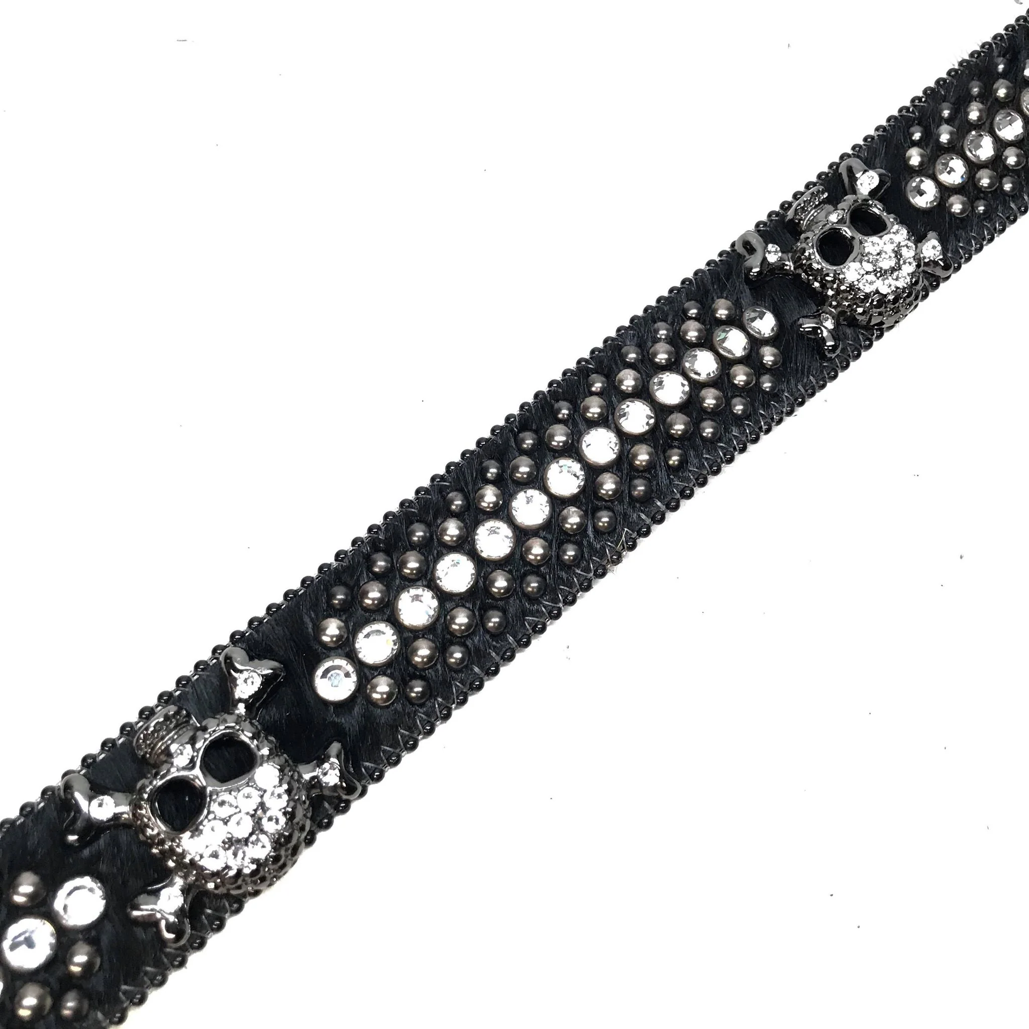 b.b. Simon 'Black Skull' Pony Fully Loaded Crystal Belt - Image 6