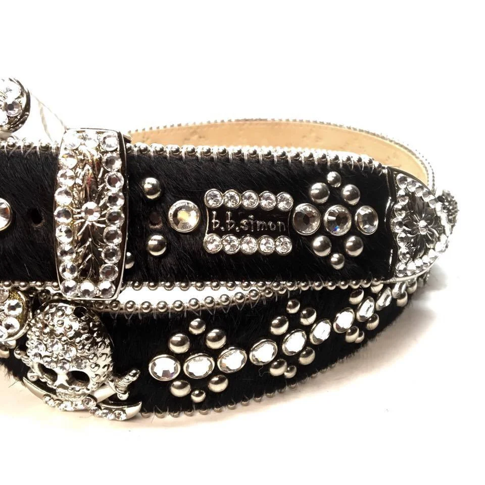 b.b. Simon "Black Pony Hair Pirate" Crystal Belt - Image 3
