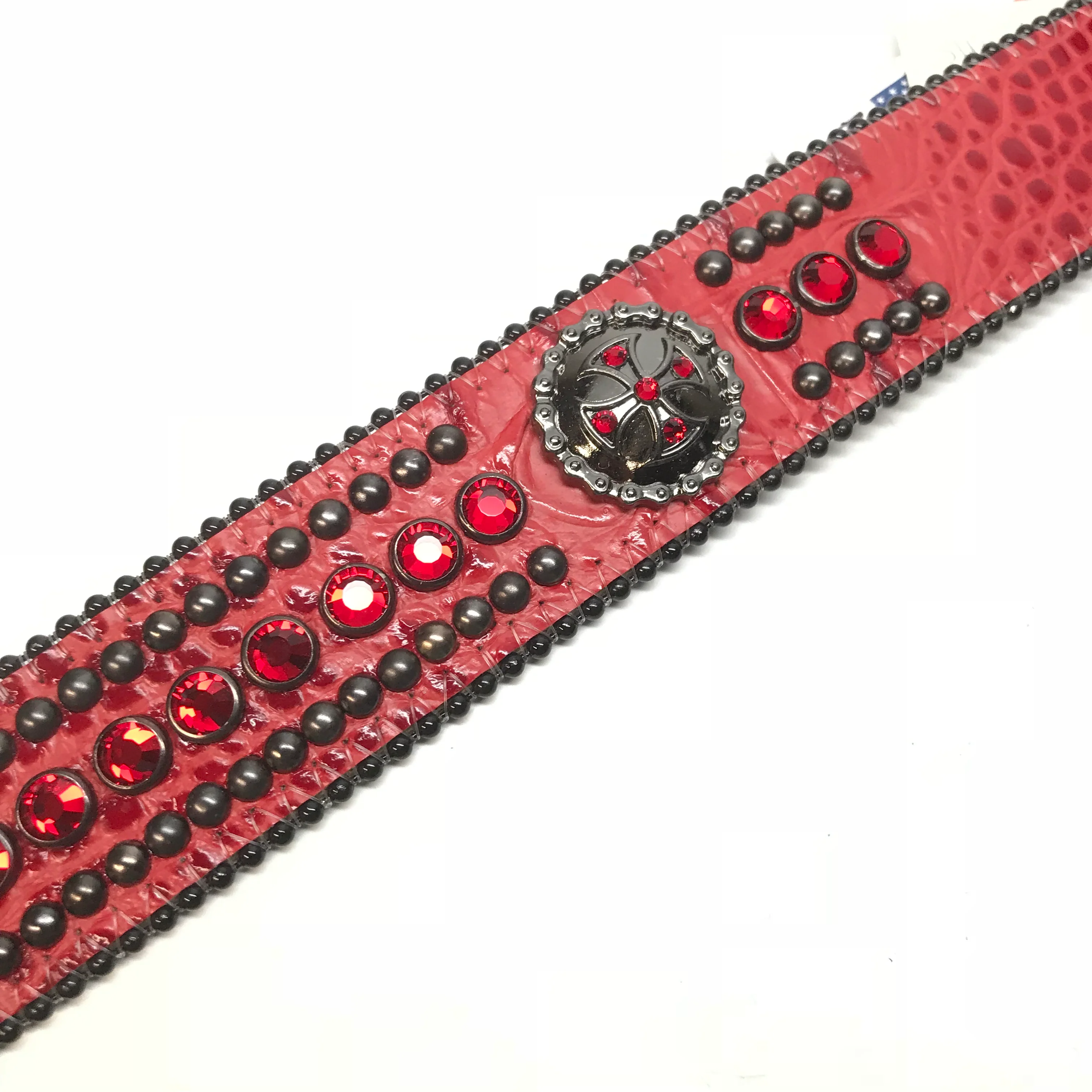 b.b. Simon 'Blood Red Double Studded' Crystal Belt - Image 5