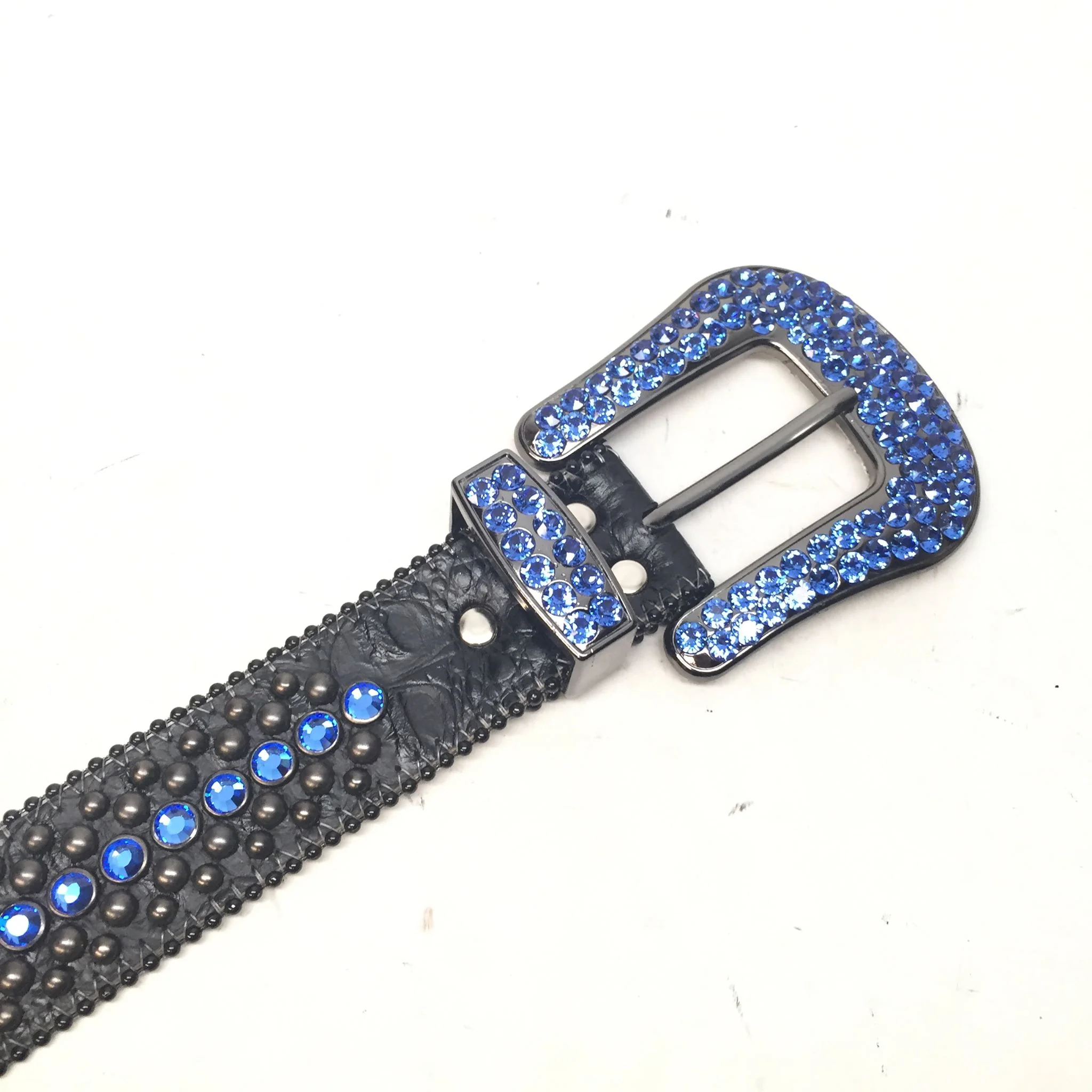 b.b. Simon Blue & Black Crystal Belt - Image 2