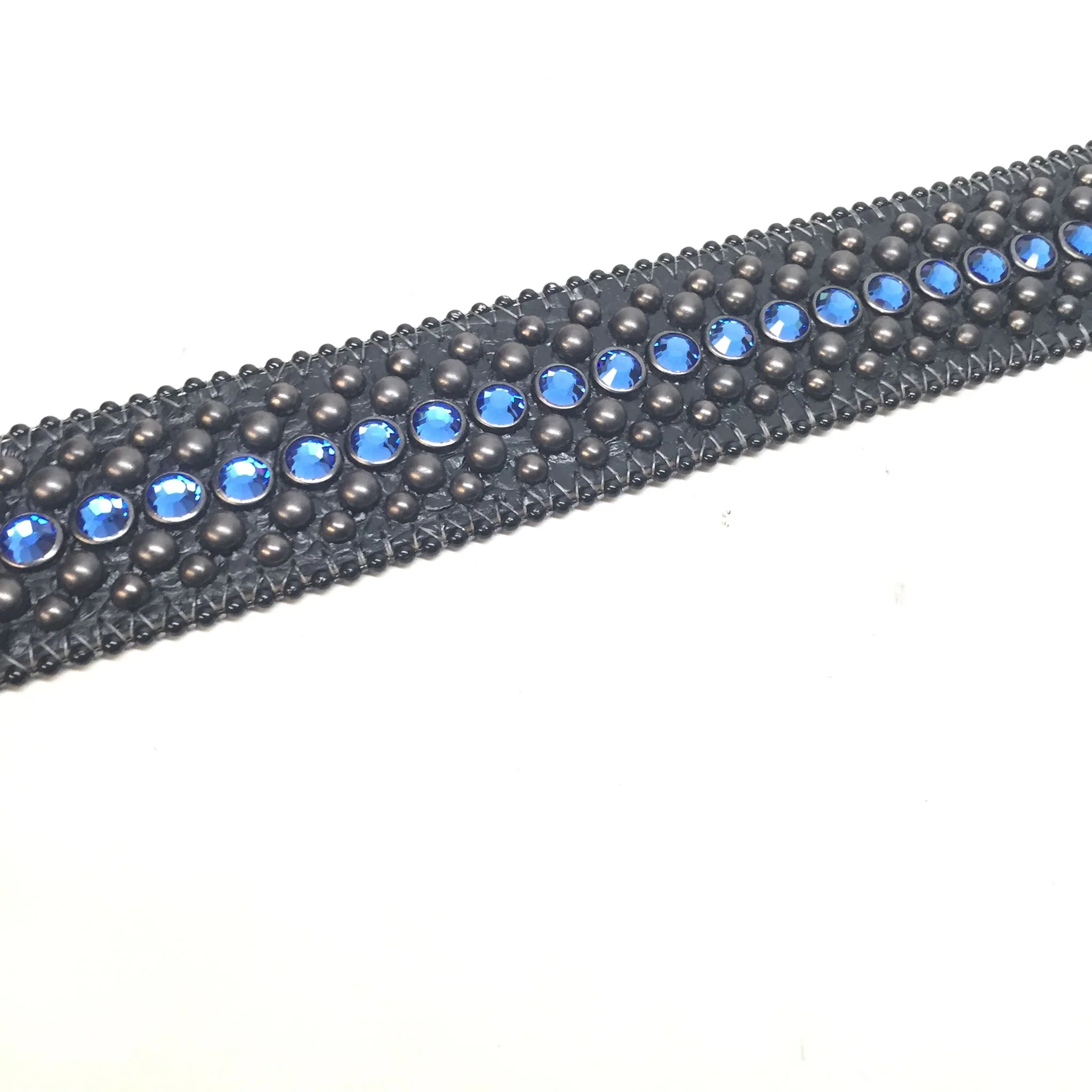 b.b. Simon Blue & Black Crystal Belt - Image 3