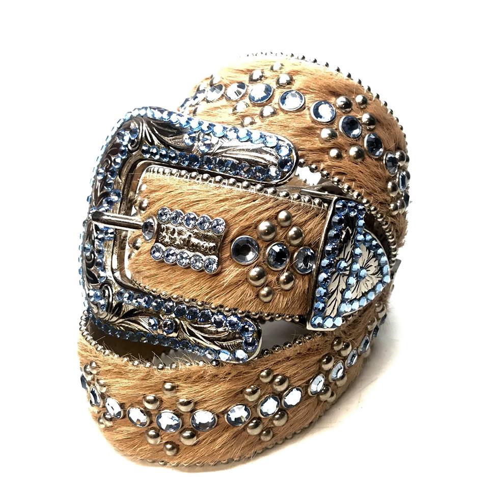 b.b. Simon 'Blue Brown Link' Pony Crystal Belt
