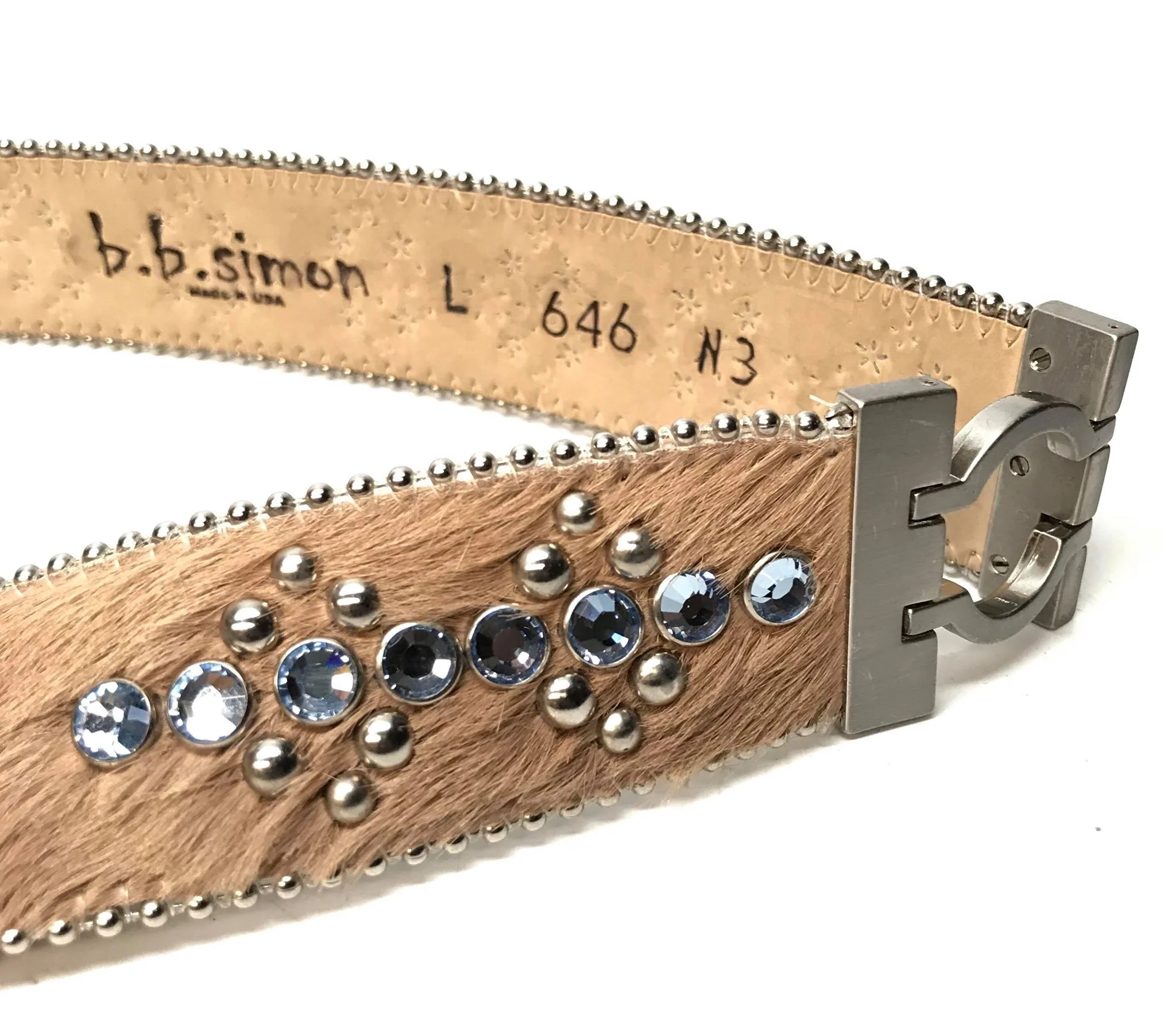 b.b. Simon 'Blue Brown Link' Pony Crystal Belt - Image 4