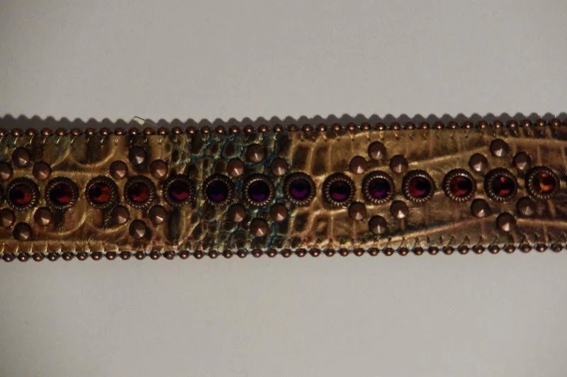 b.b. Simon Bronze Croco Crystal Belt - Image 4