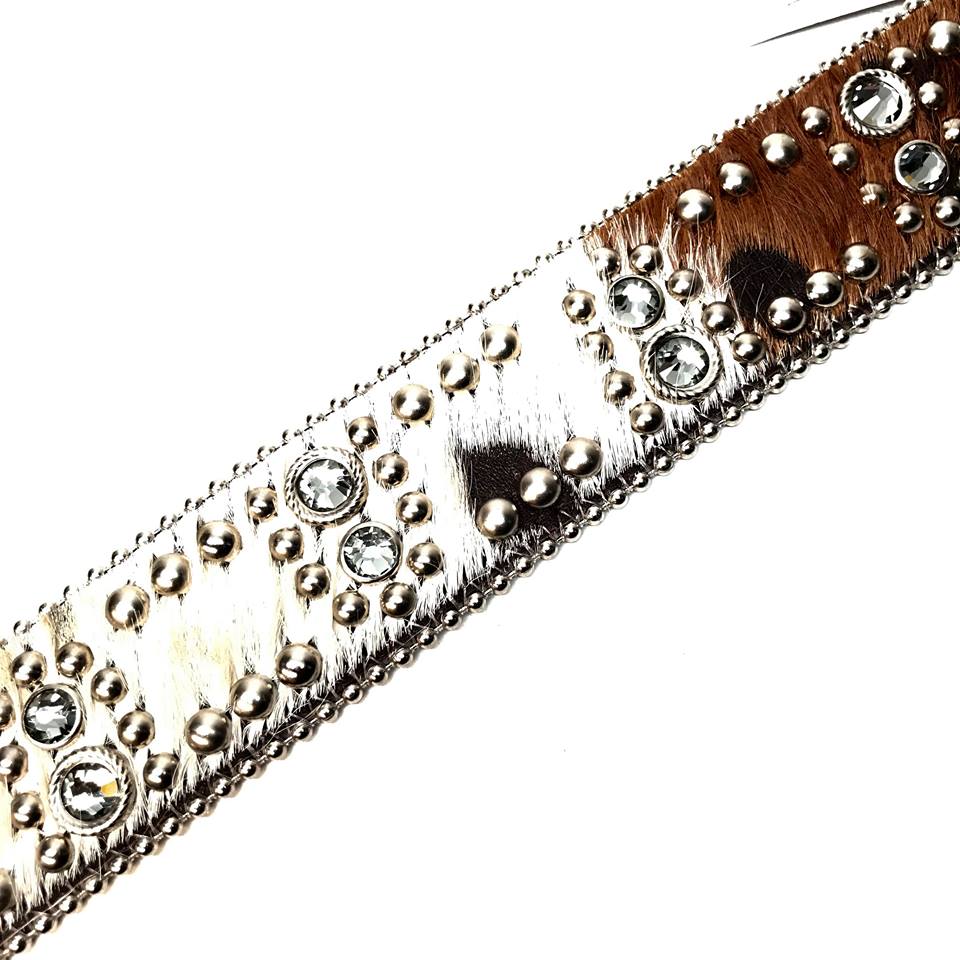 b.b. Simon 'Brown Butter Studded' Pony Crystal Belt - Image 4