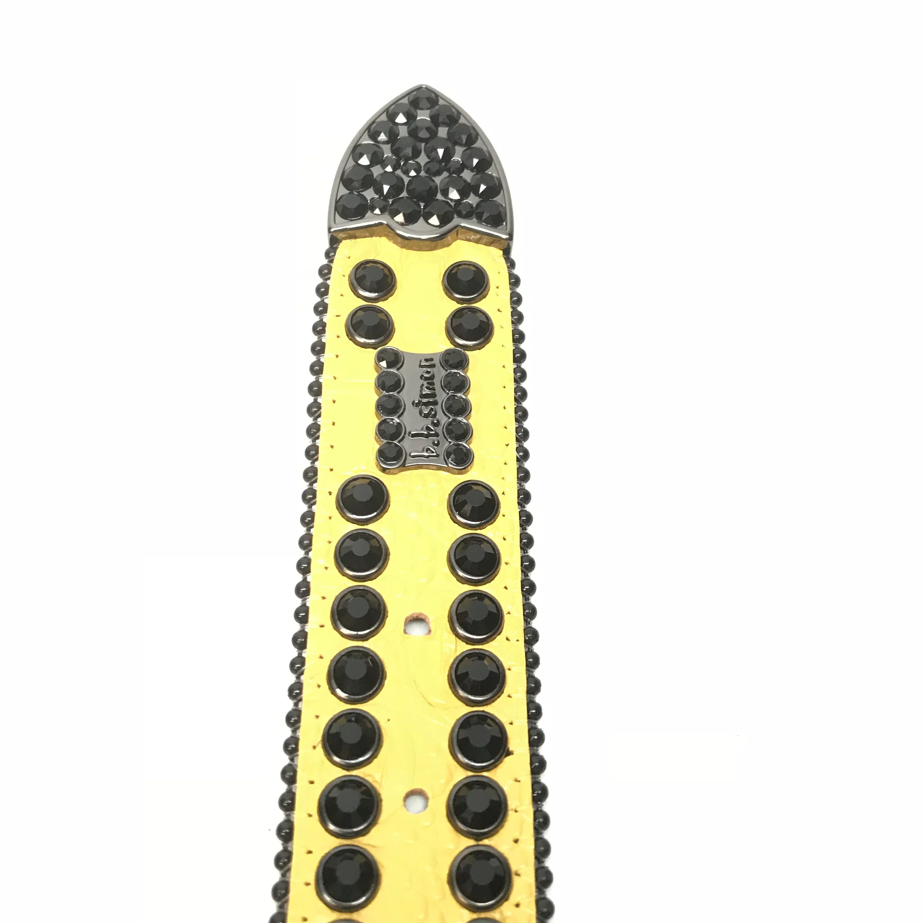 b.b. Simon Double Row Yellow Black Crystal Belt - Image 5