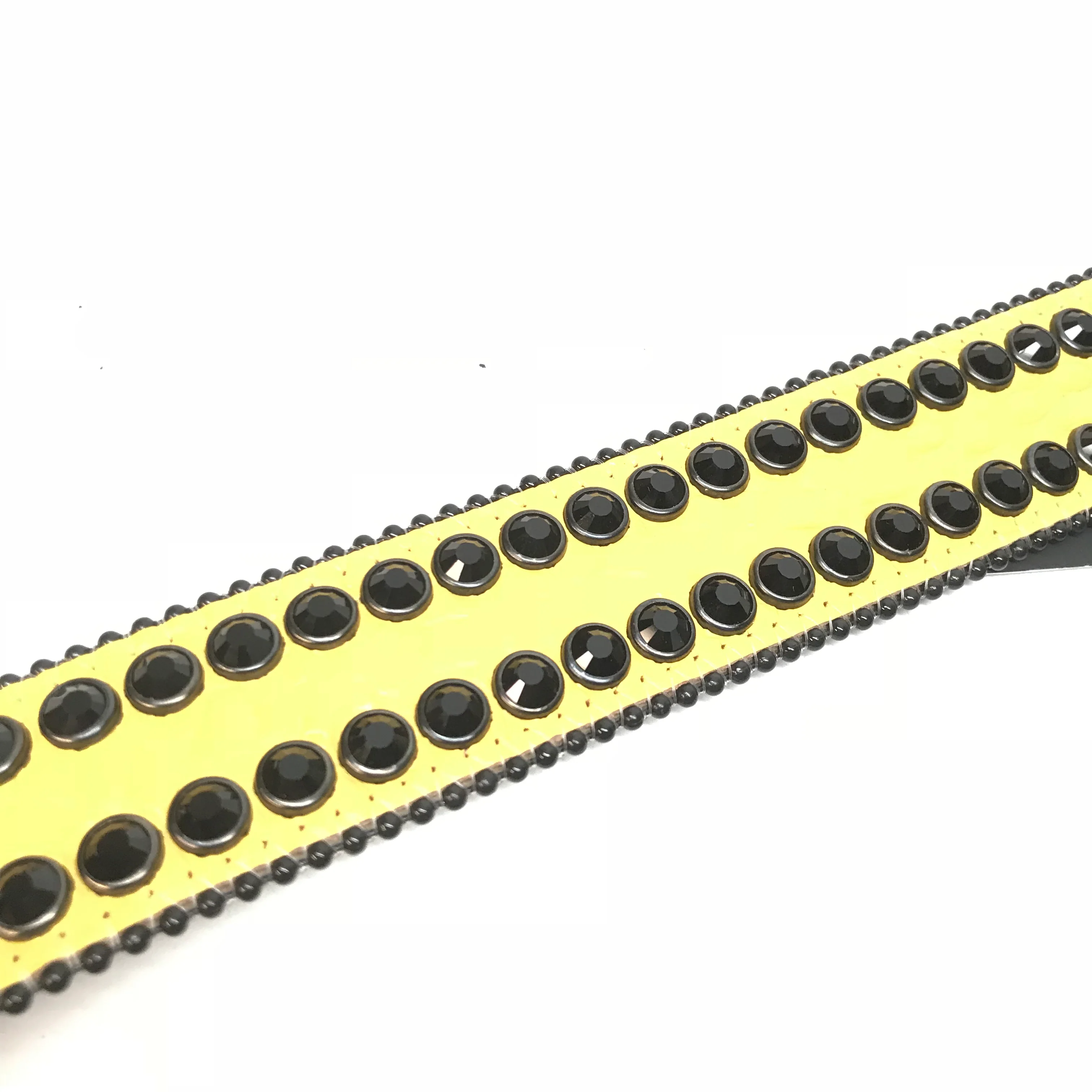 b.b. Simon Double Row Yellow Black Crystal Belt - Image 6