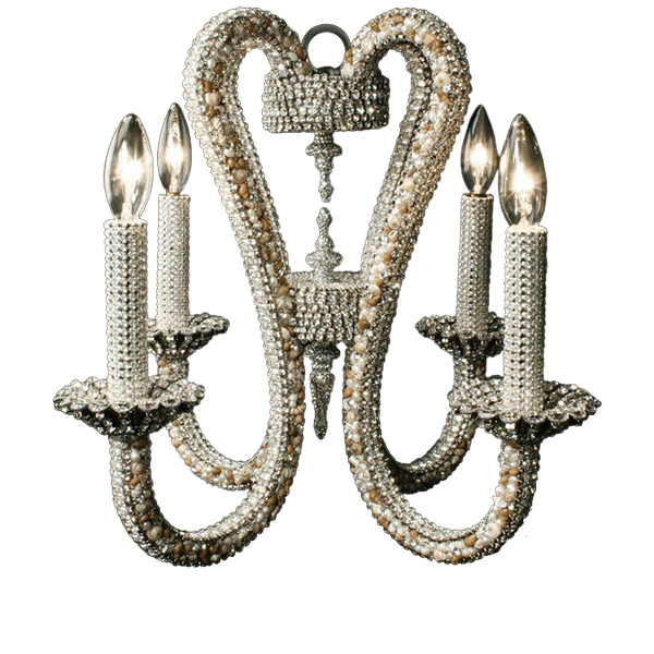 b.b. Simon CH-101-S-SHELL Crystal Chandelier