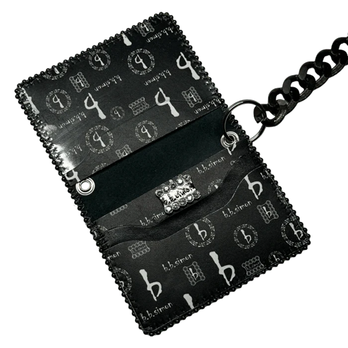 b.b. Simon Chain Wallet – Black bb Pattern - Image 3