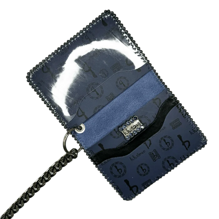 b.b. Simon Chain Wallet – Navy bb Pattern - Image 4