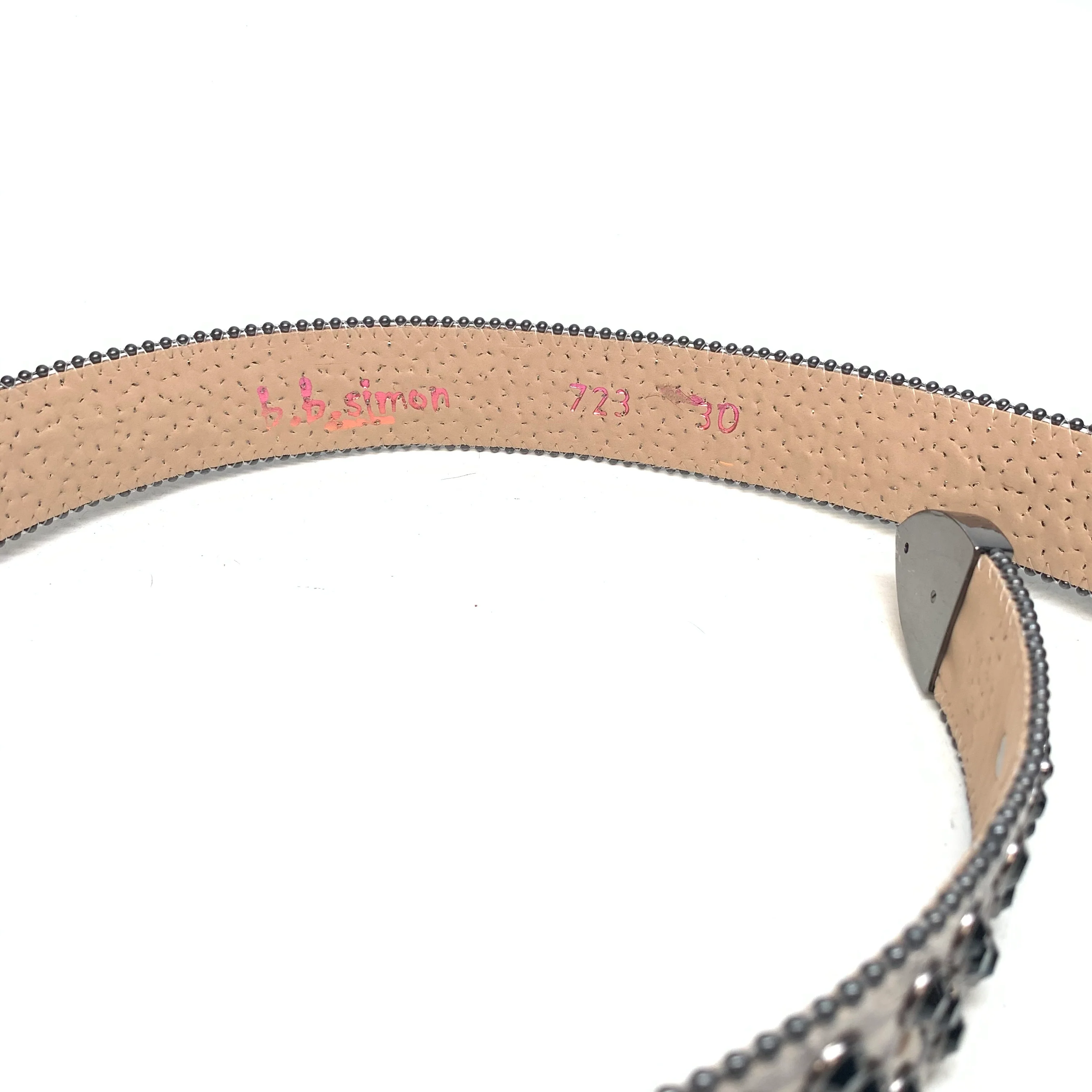 b.b. Simon Charcoal Khayyam Fully Loaded Crystal Belt - Image 5