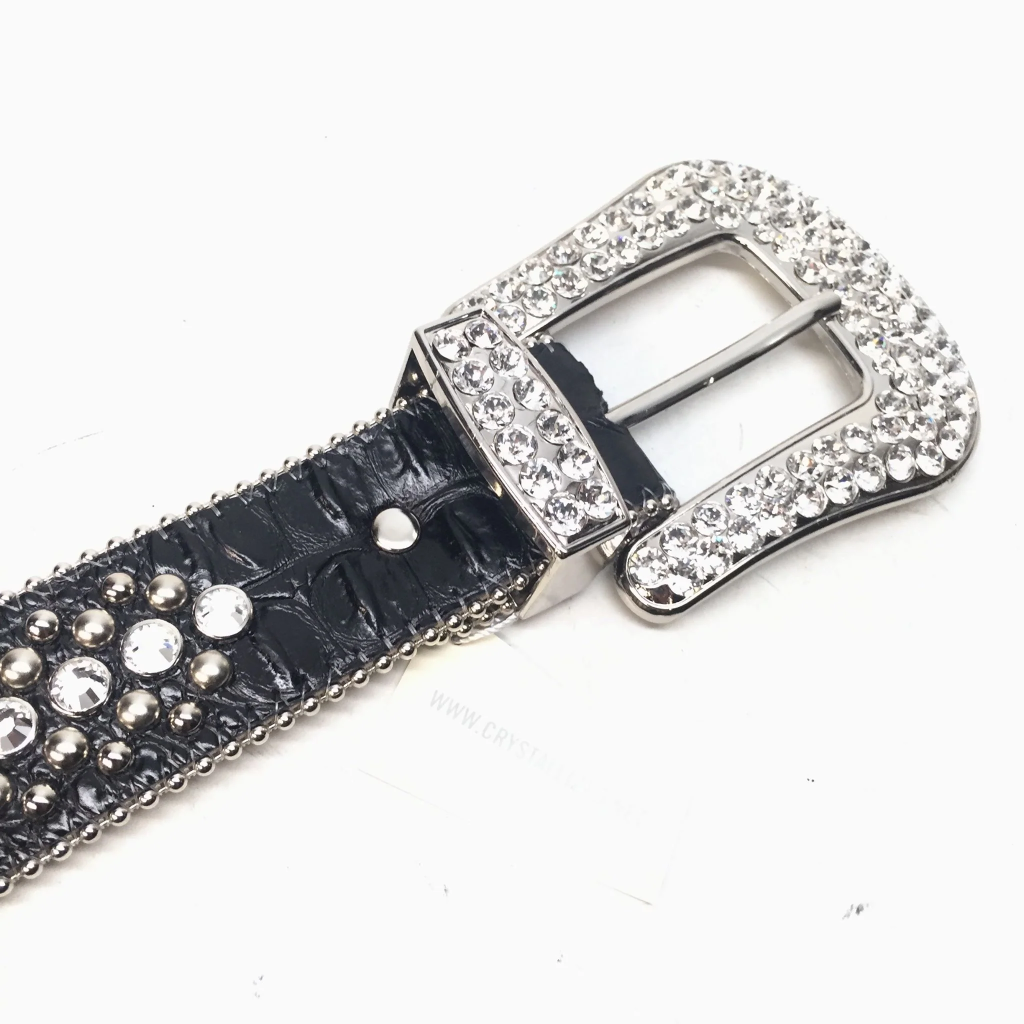 b.b. Simon 'Classic' Black Fully Loaded Crystal Belt - Image 3