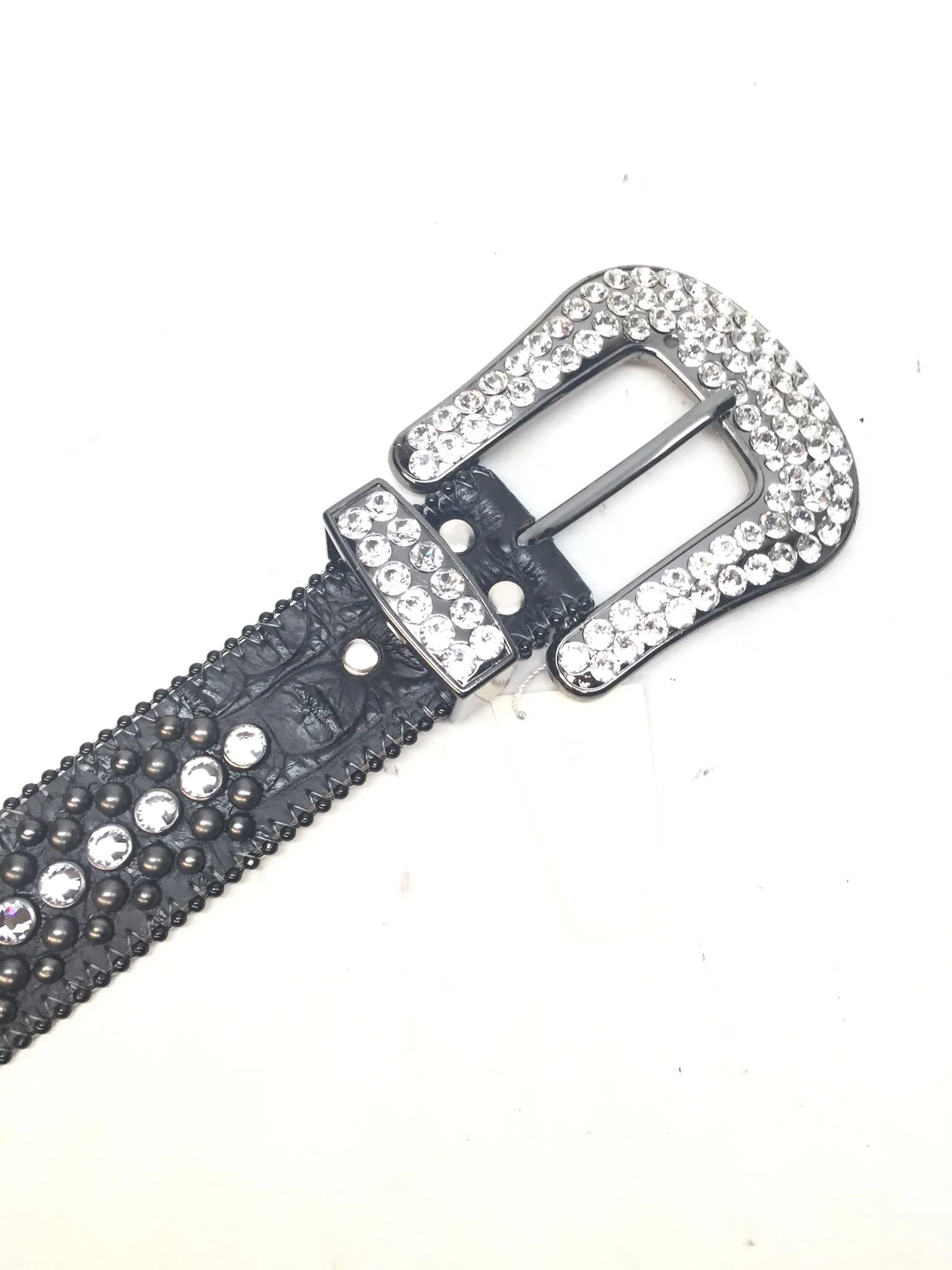 b.b. Simon Classic Black Crystal Belts - Image 2