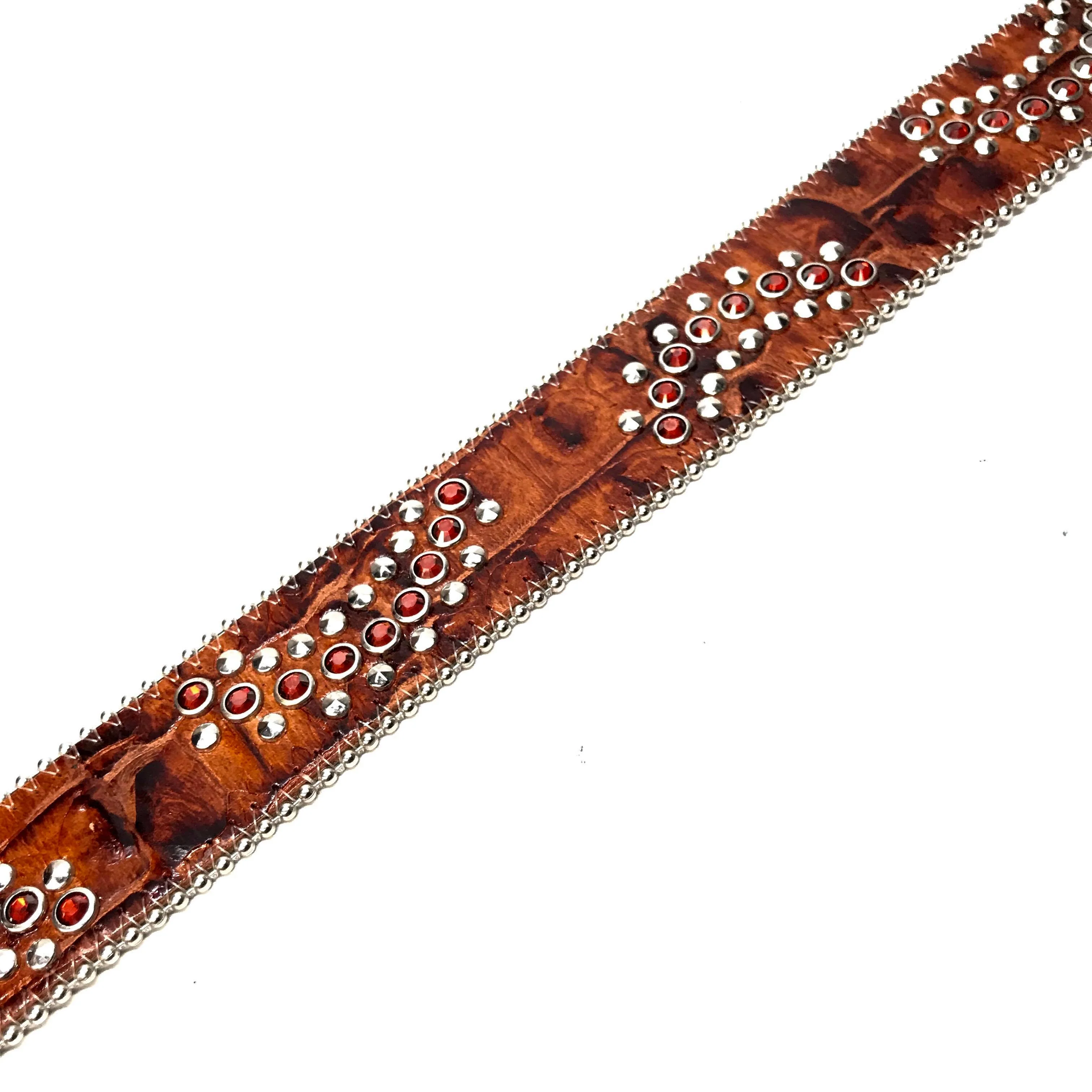 b.b. Simon 'Cognac Croc' Crystal Belt - Image 6