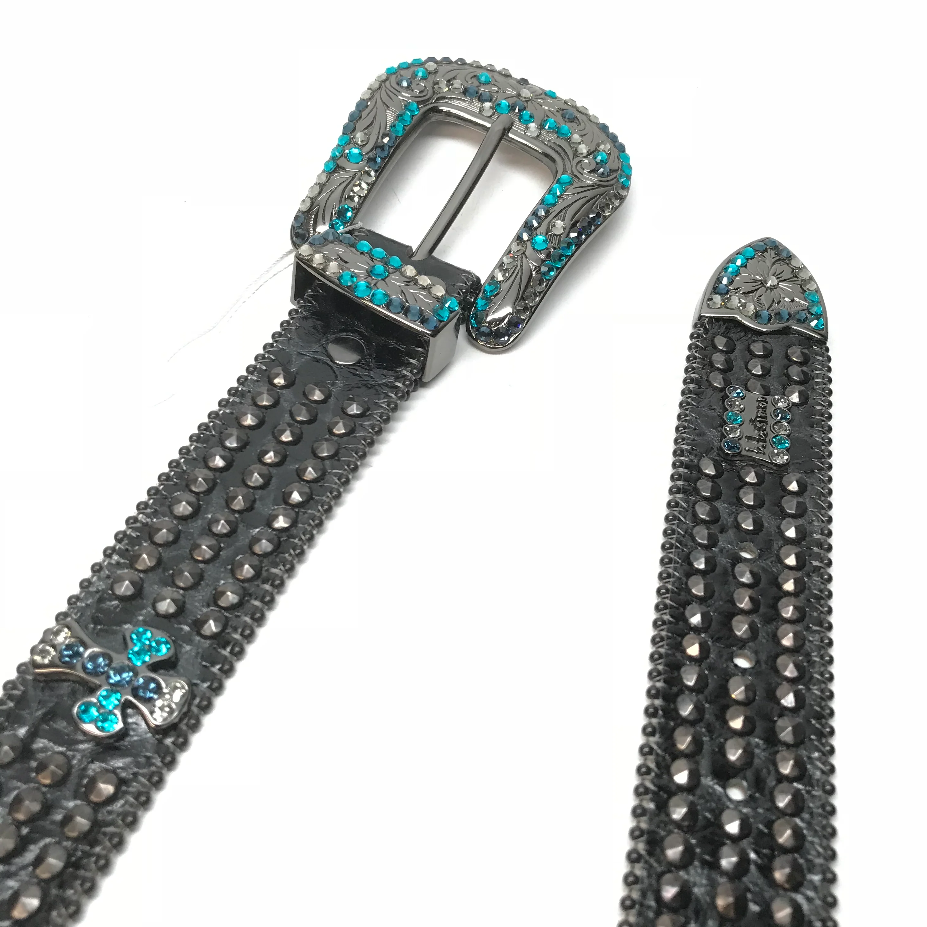 b.b. Simon 'Cross Tripe Studded' Crystal Belt - Image 4