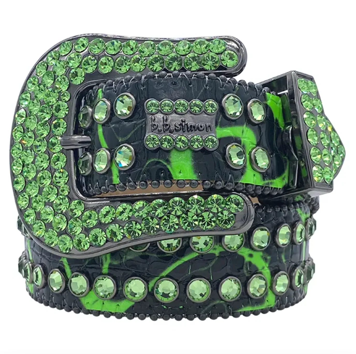b.b. Simon Darband 2 – Electric Slime Green Crystal Belt