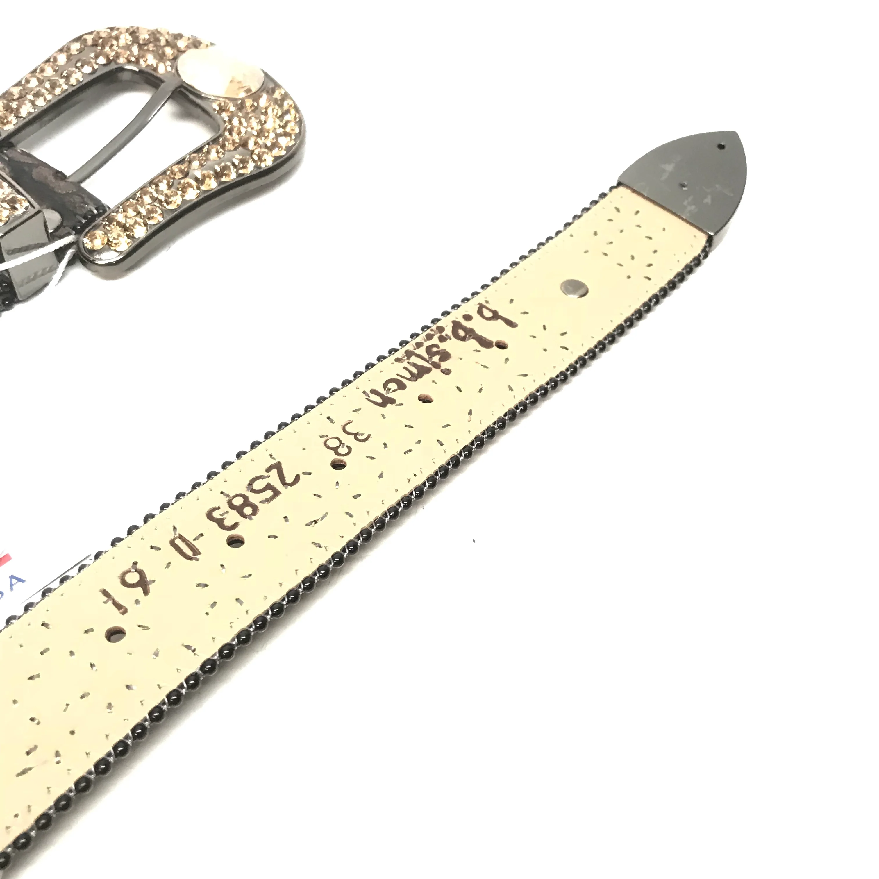 b.b. Simon 'Dark Chocolate Gold' Big Block Crystal Belt - Image 7