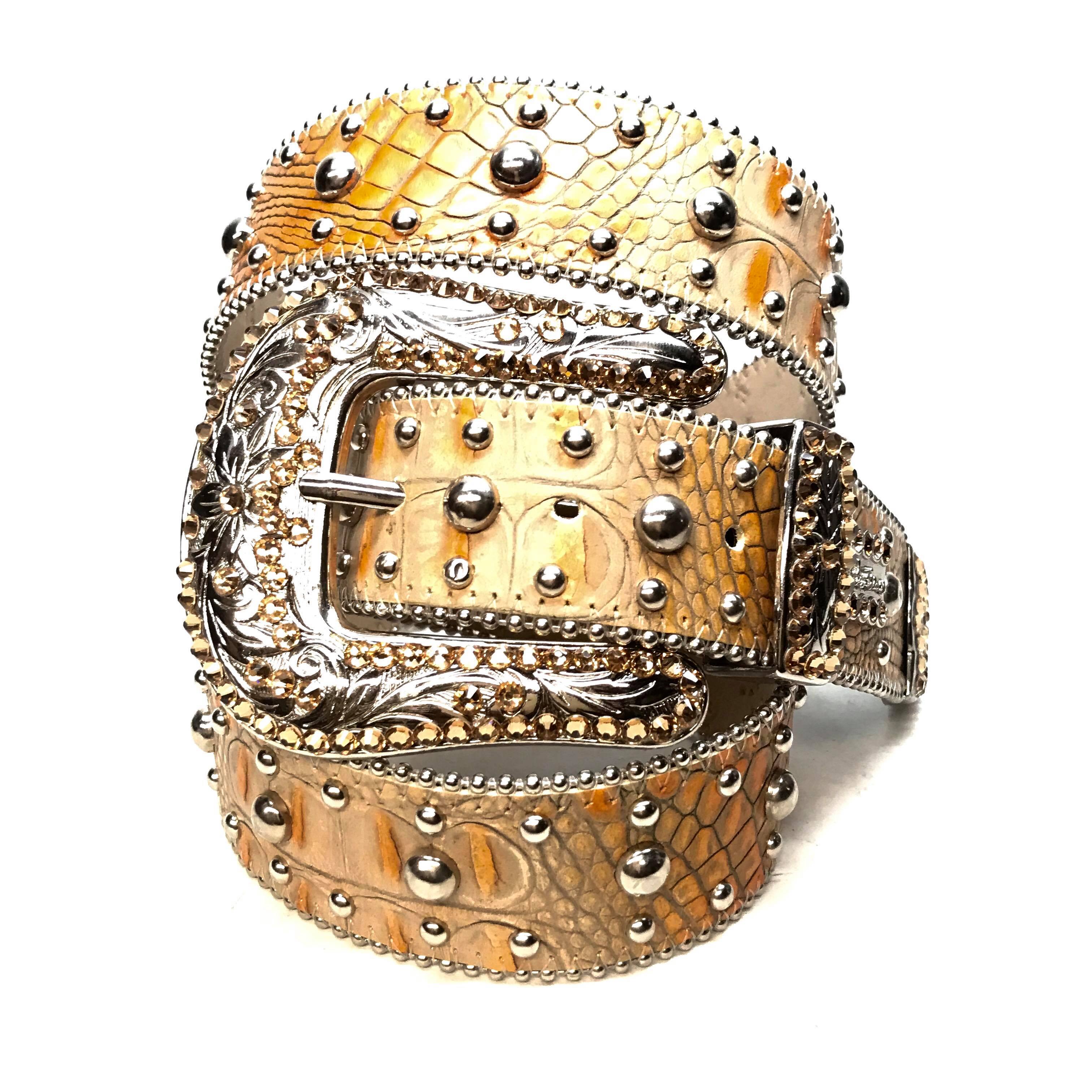 b.b. Simon 'Dune Croc' Swarovski Crystal Belt - Image 2