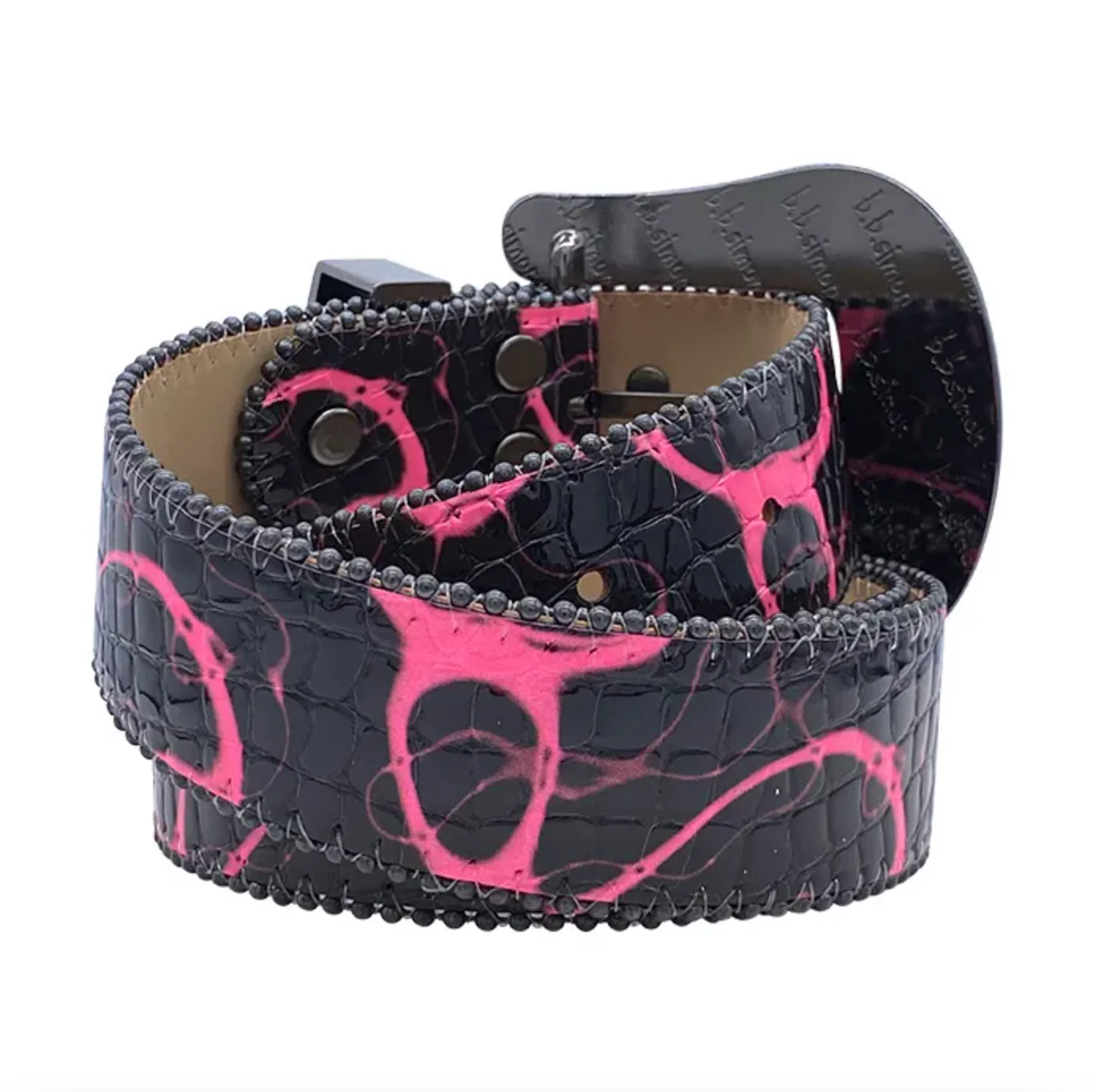 b.b. Simon Electric Pink Classic Crystal Belt - Image 3