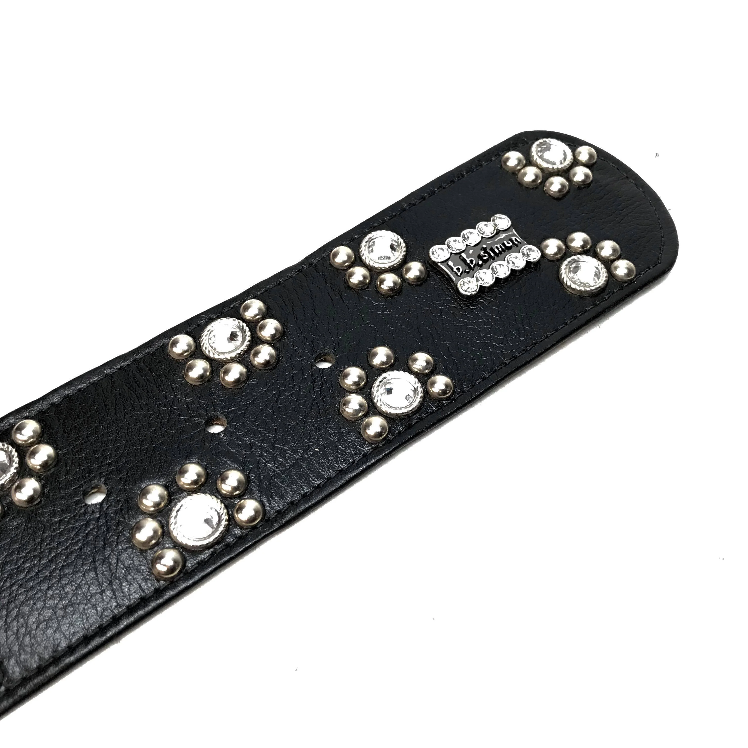 b.b. Simon 'Floral Lambskin' Thick 2.5" Crystal Belt - Image 5