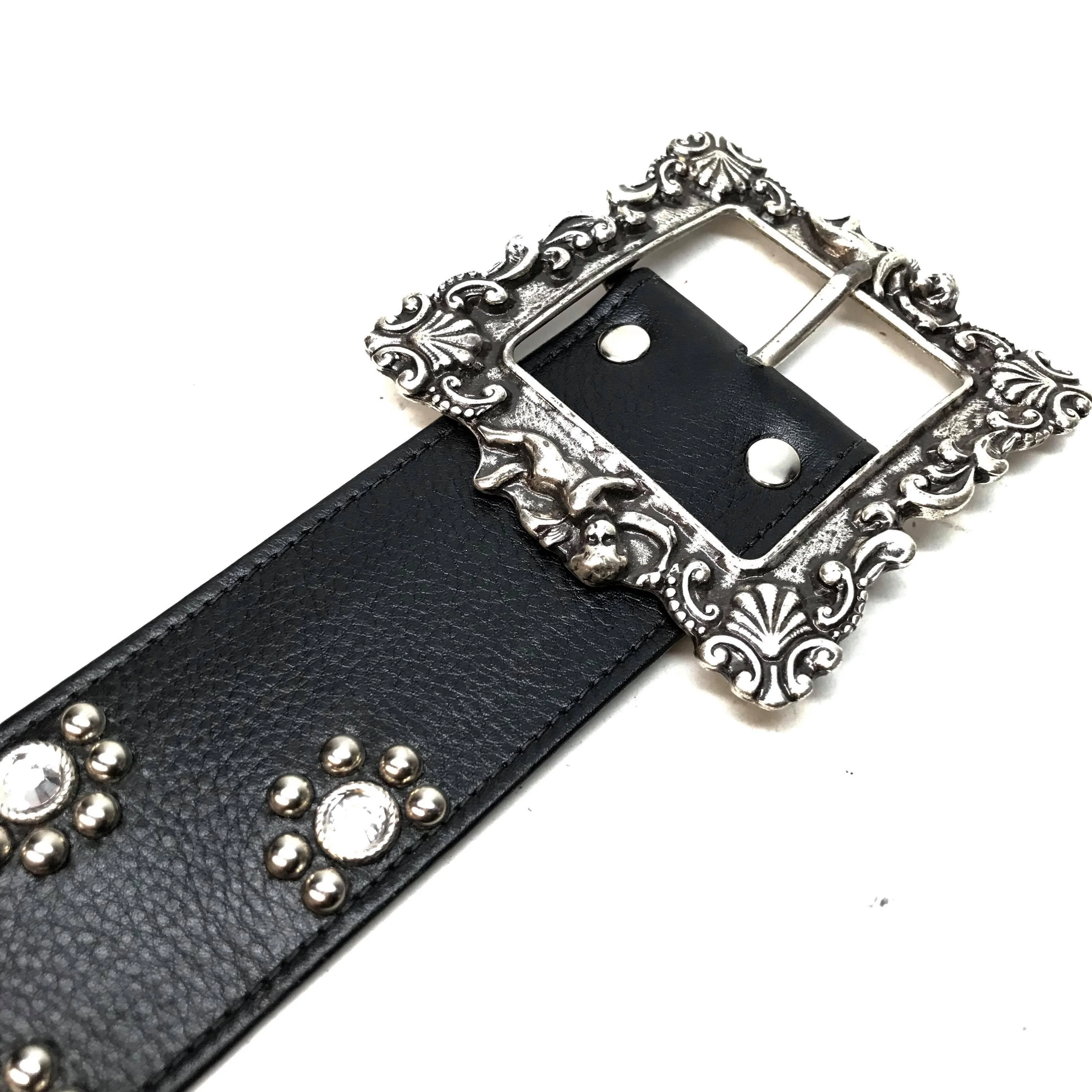b.b. Simon 'Floral Lambskin' Thick 2.5" Crystal Belt - Image 7