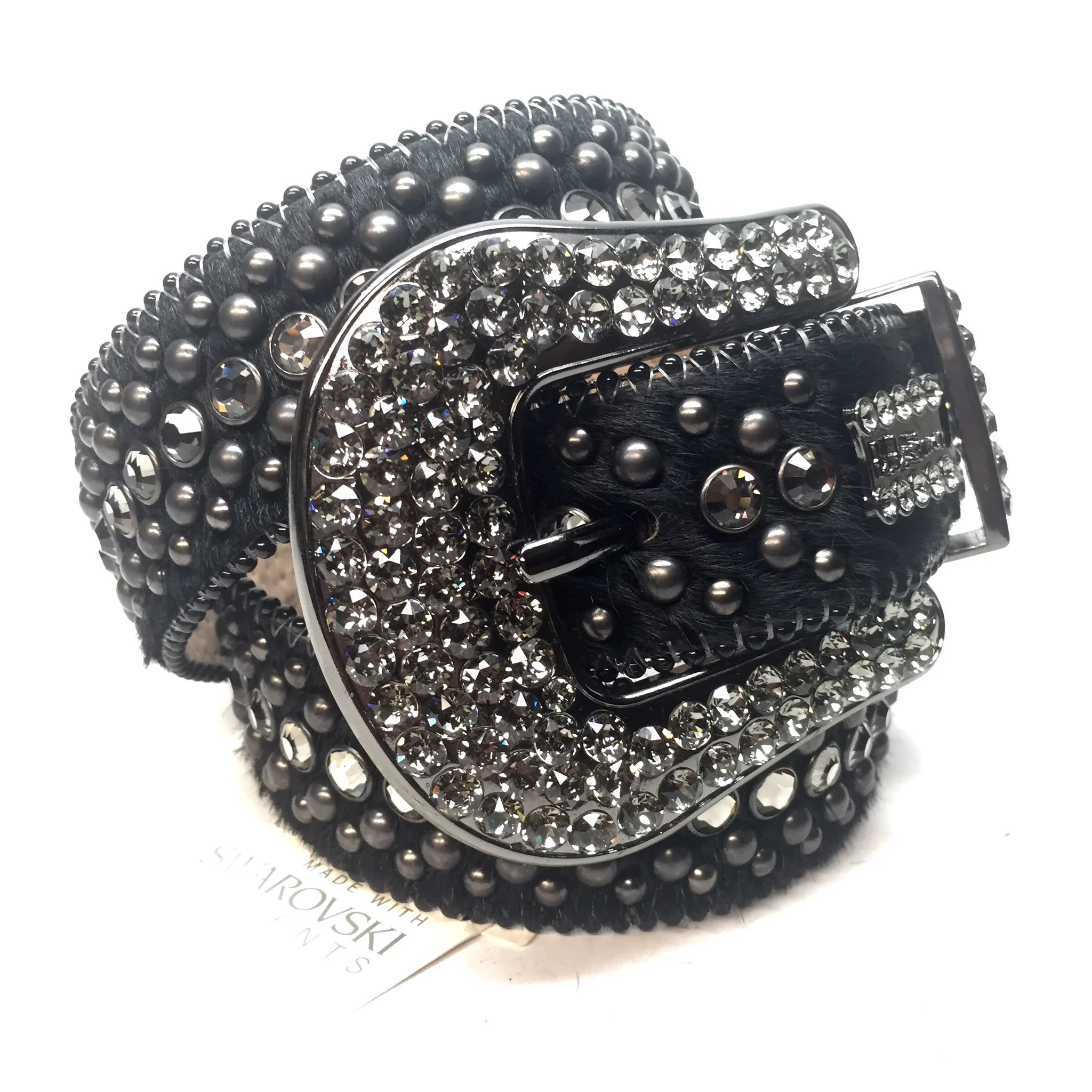 b.b. Simon Fully Loaded Custom Pony Hair Crystal Belt - Image 8