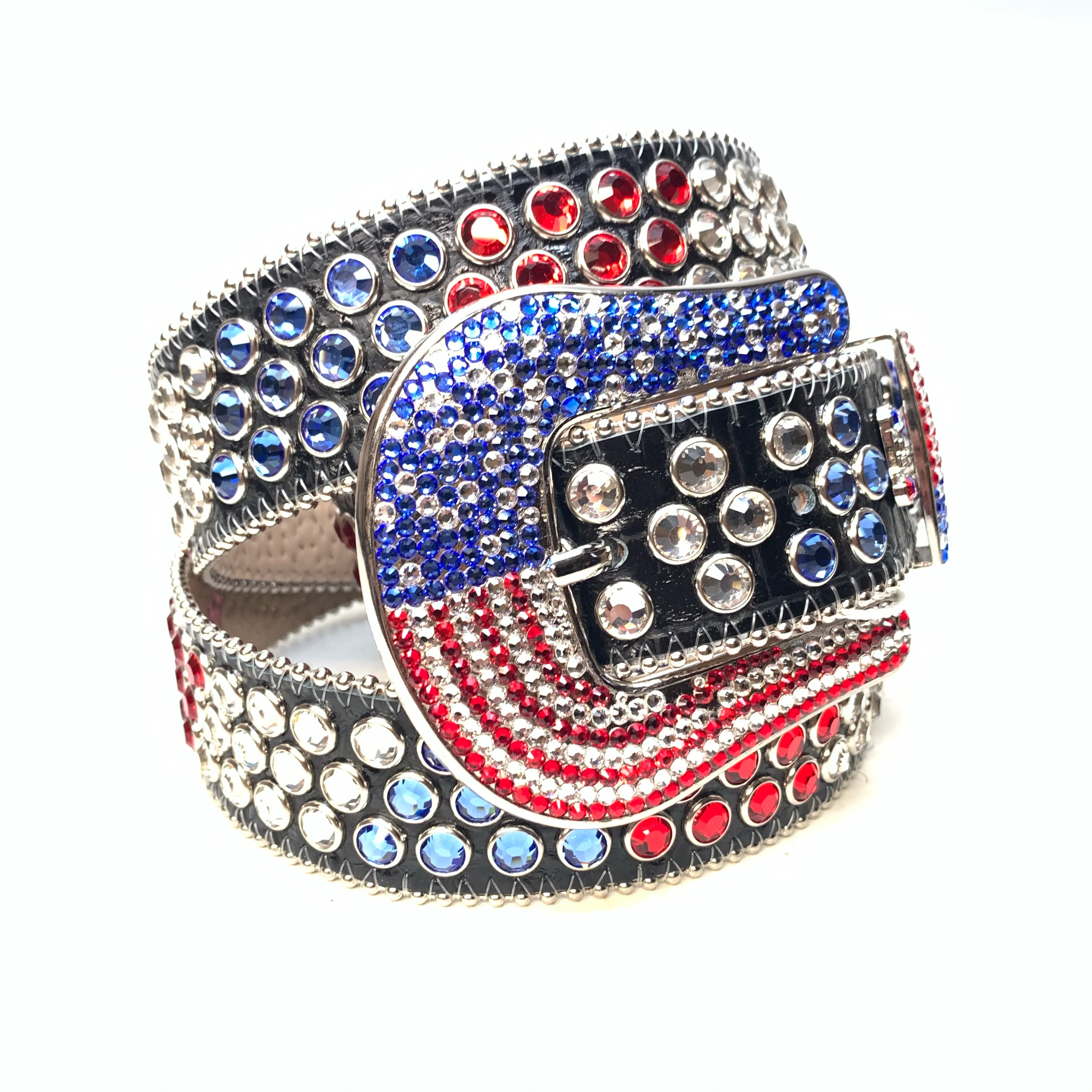 b.b. Simon American Flag Fully Loaded Crystal Belt - Image 3