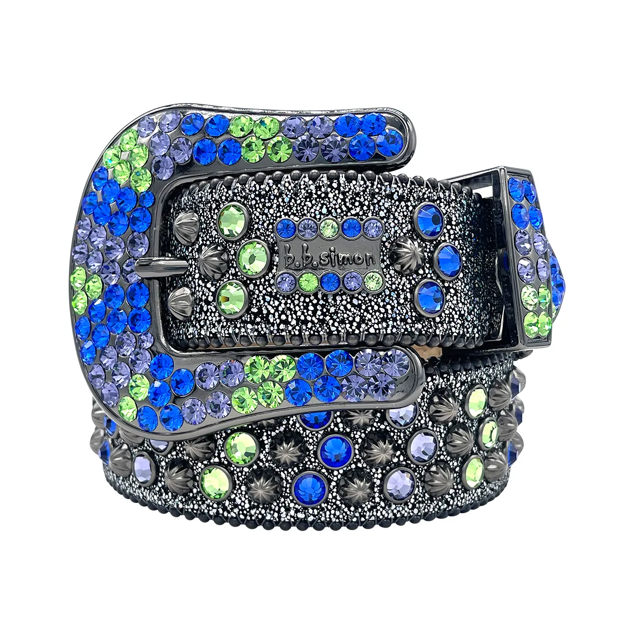 b.b. Simon Galaxy 3-Row Fully Loaded Crystal Belt - Image 5