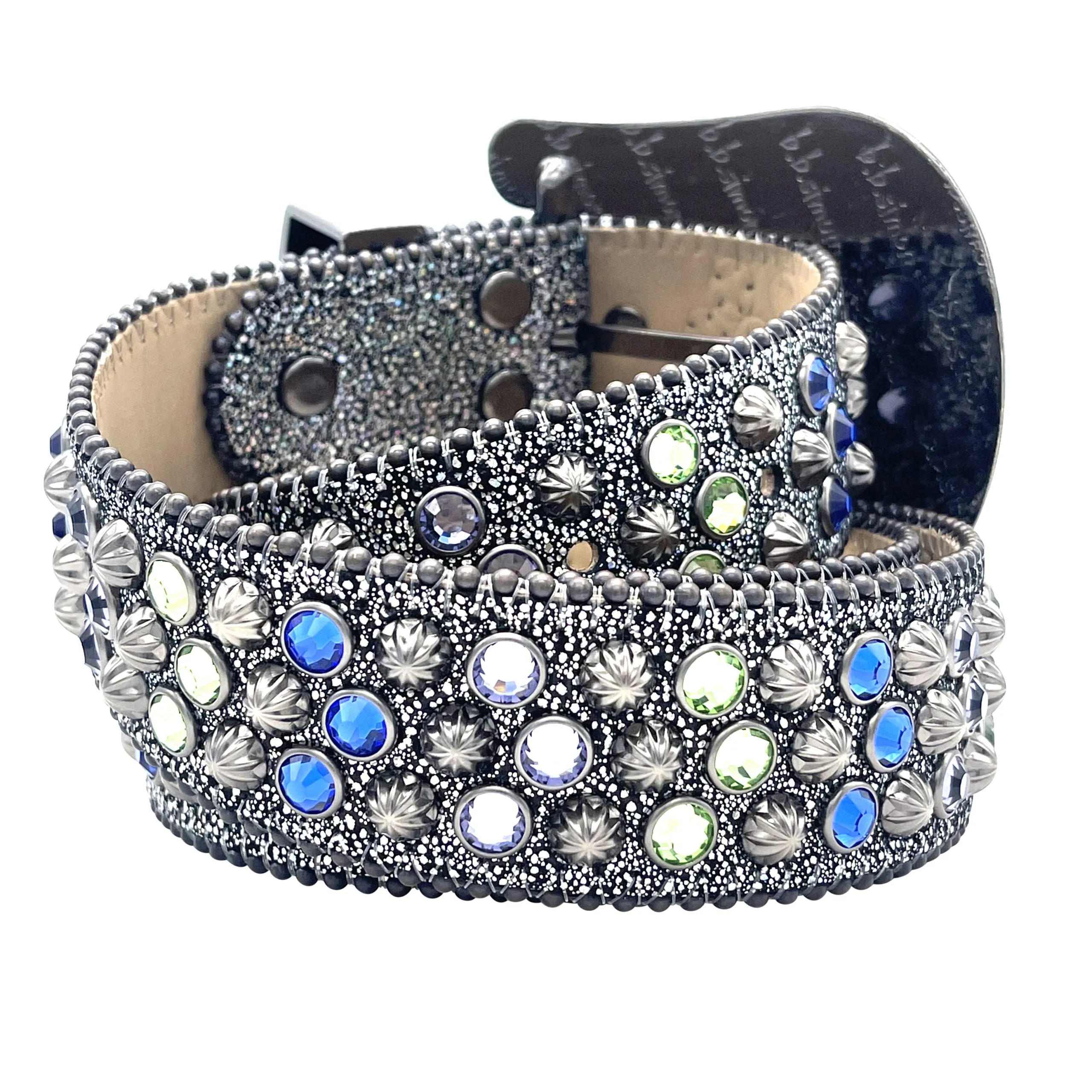 b.b. Simon Galaxy 3-Row Fully Loaded Crystal Belt - Image 6