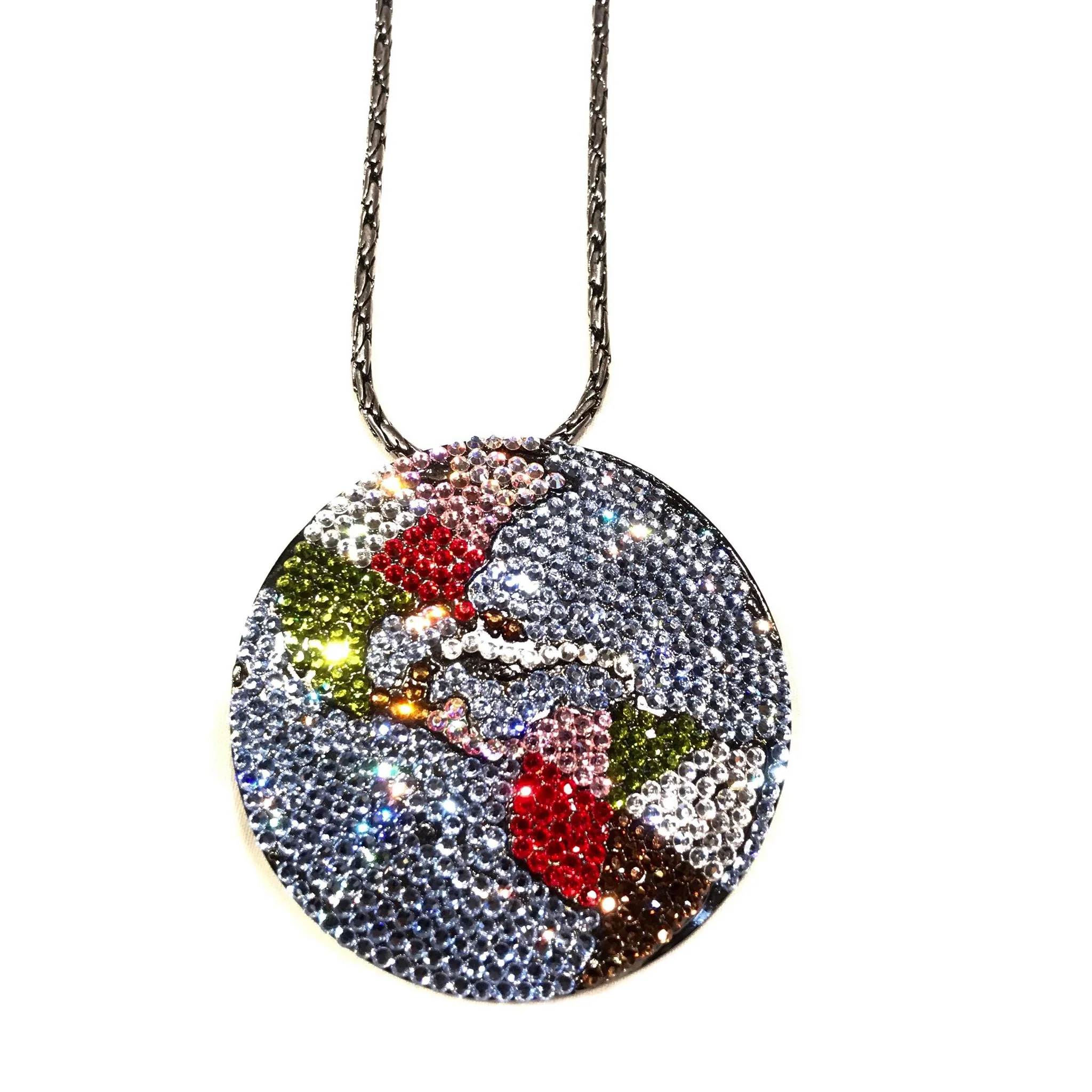 b.b. Simon Globe Fully Loaded Swarovski Crystal Necklace - Image 5