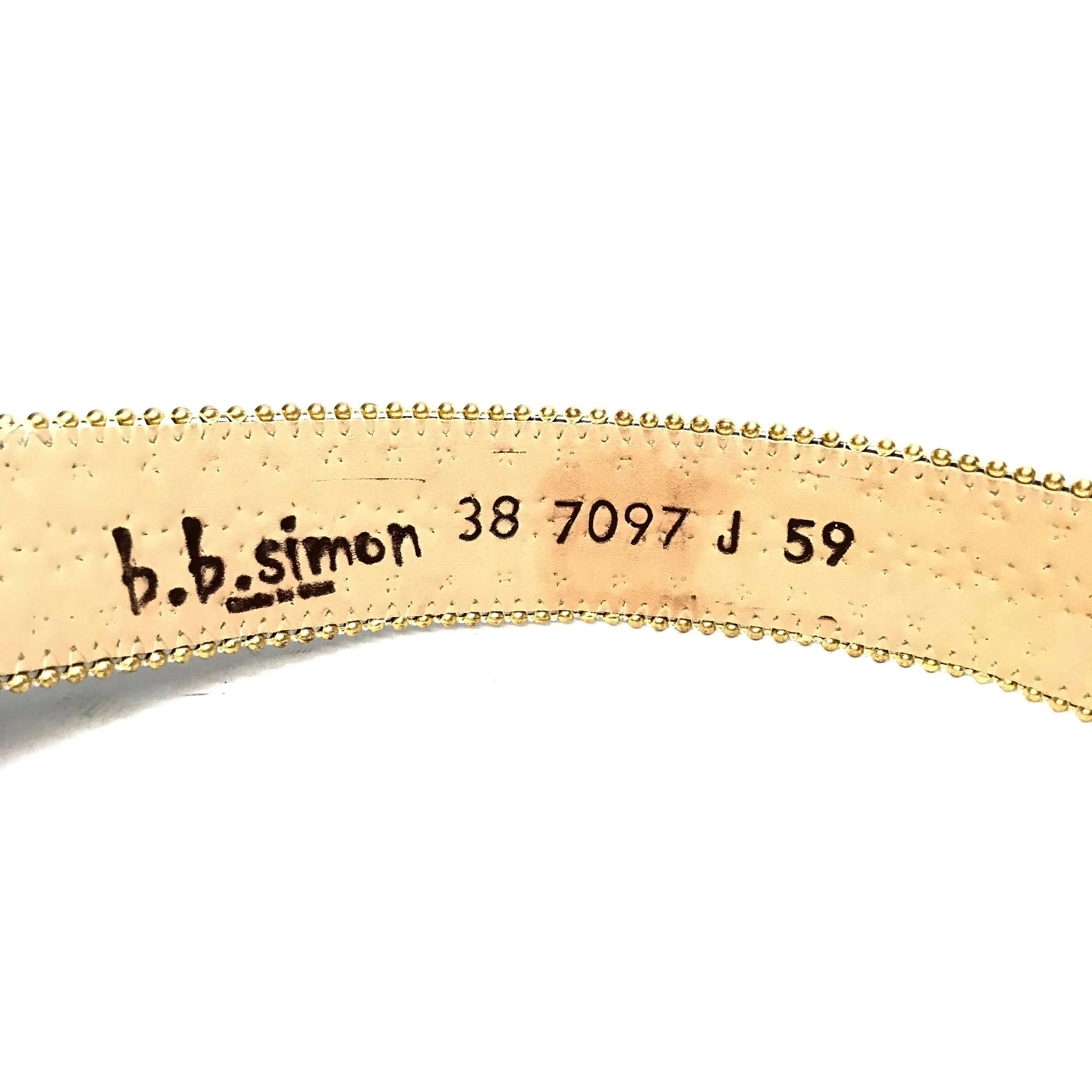 b.b. Simon 'Gold Horseshoe' Black Crystal Belt - Image 8