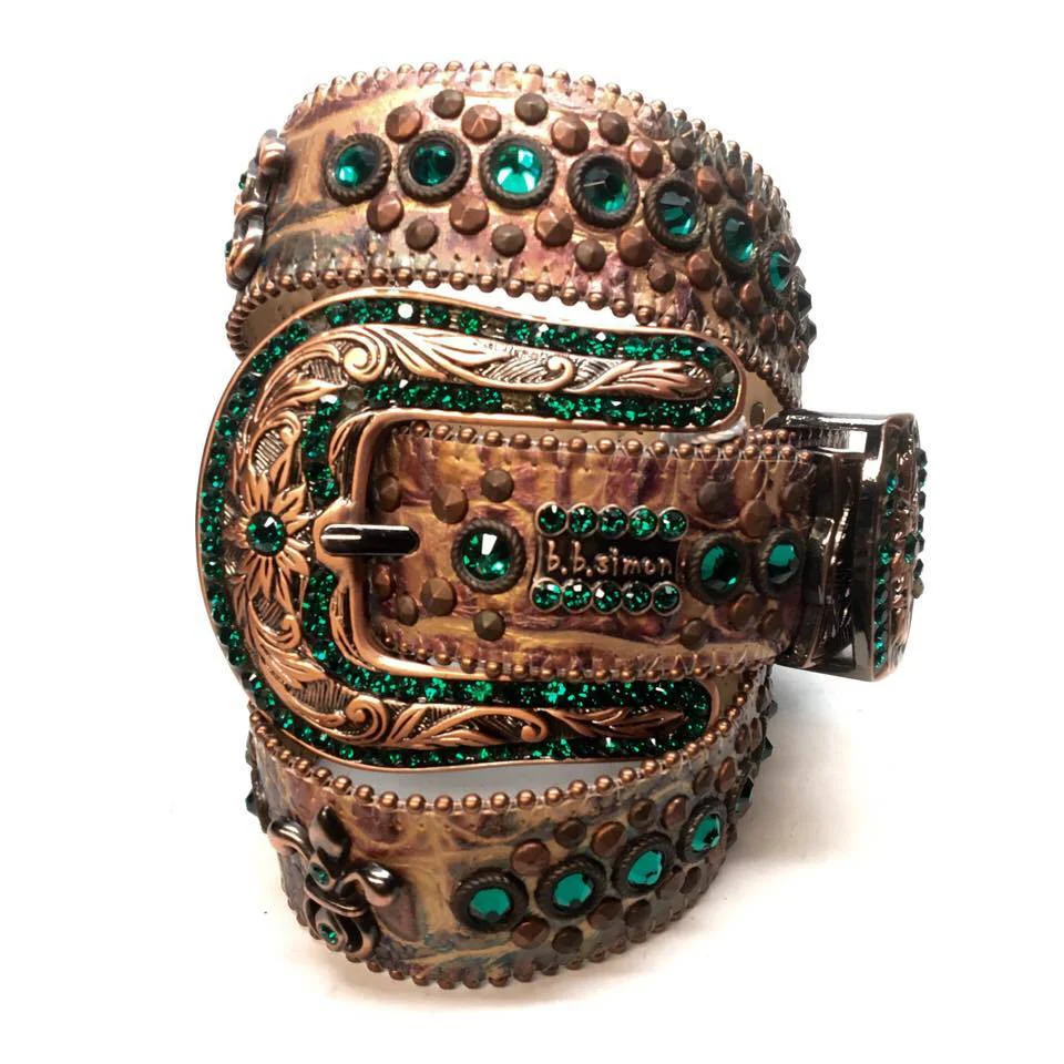 b.b. Simon "Bronze Emerald" Crystal Belt - Image 2