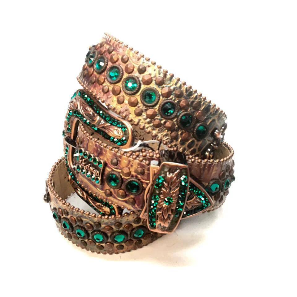 b.b. Simon "Bronze Emerald" Crystal Belt - Image 3