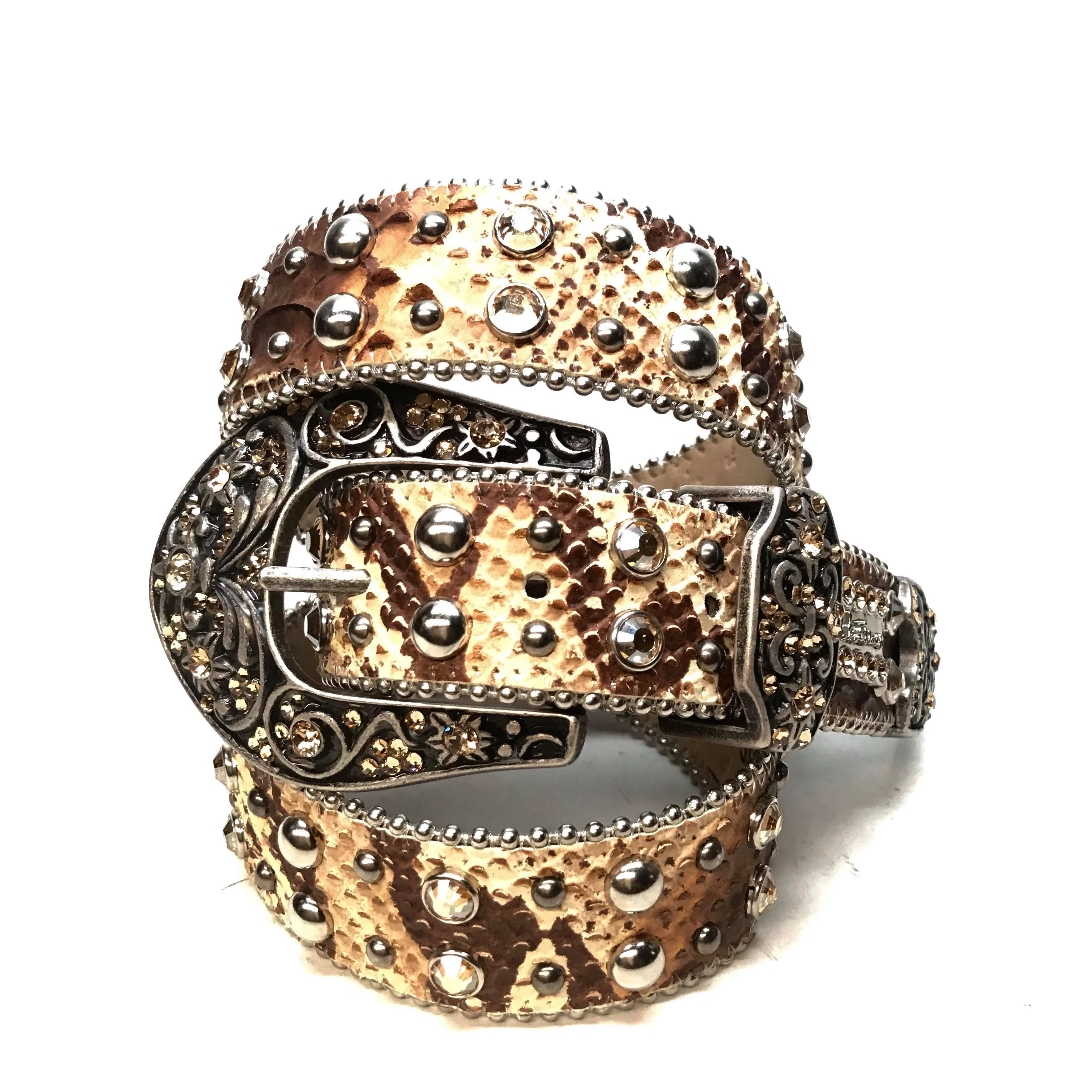 b.b. Simon 'Natural Python' Arch Crystal Belt
