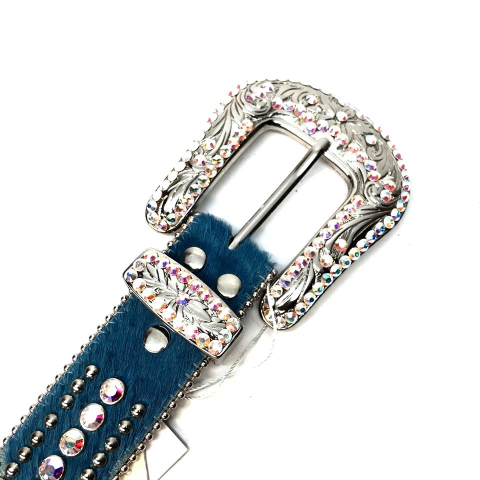 b.b. Simon 'Ocean Blue' Pony Crystal Belt - Image 3