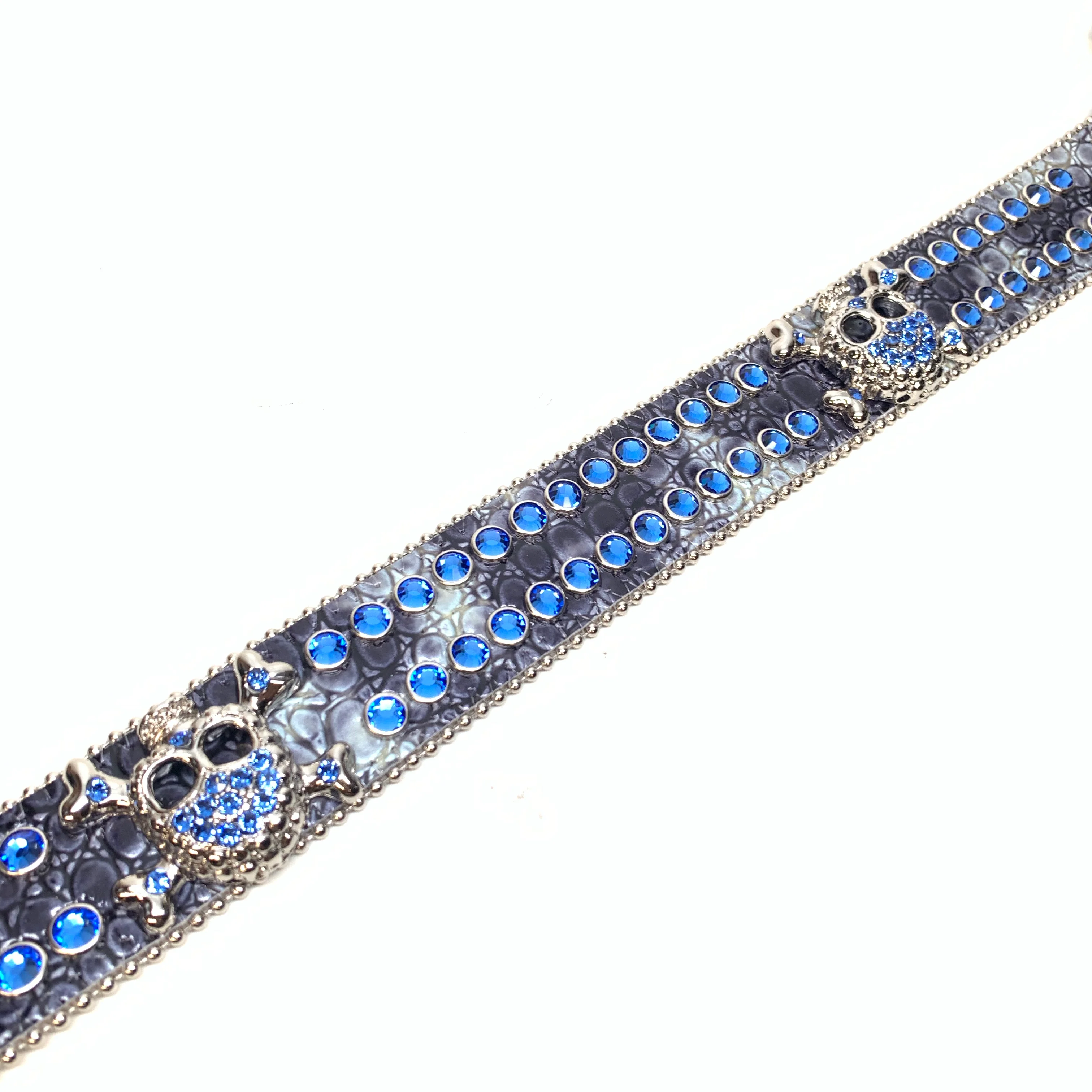 b.b. Simon 'Ocean Skull' Patent Double Row Crystal Belt - Image 5
