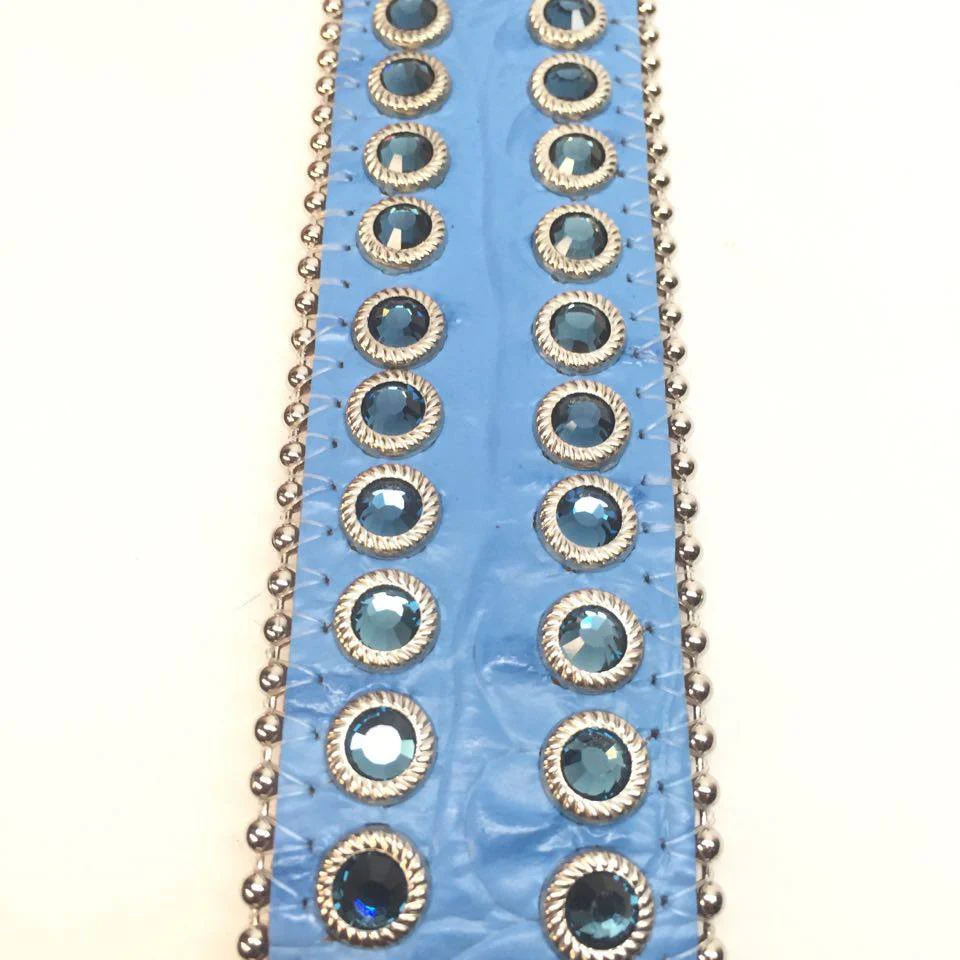 b.b. Simon Ocean Steal Floral Crystal Belt - Image 3